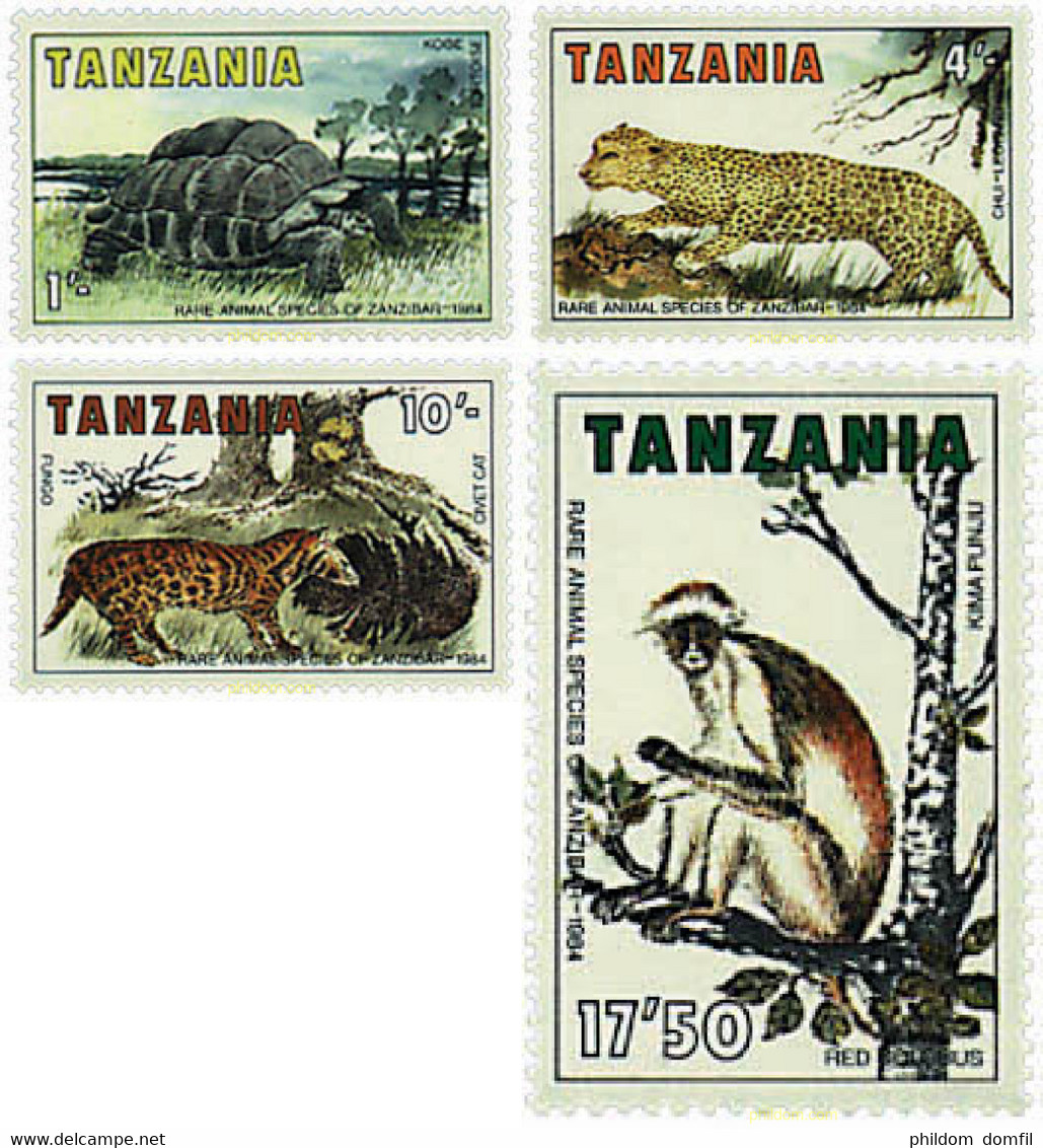 30511 MNH TANZANIA 1985 FAUNA - Chimpancés