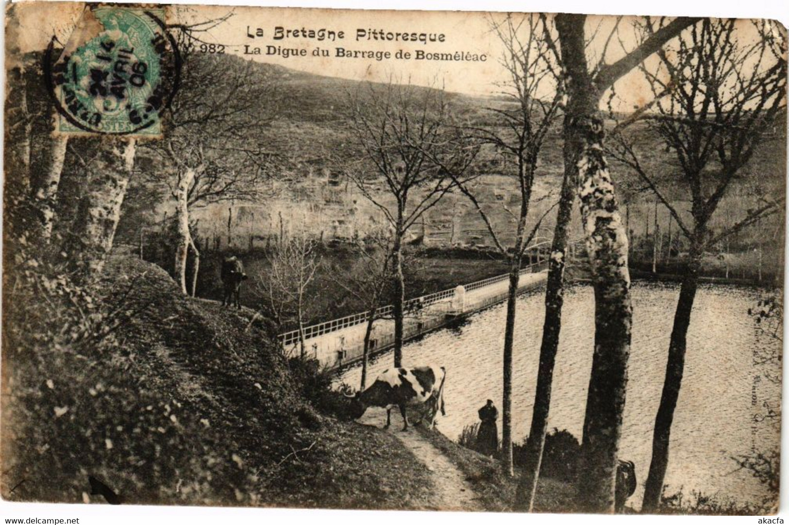 CPA La Digue Du Barrage De Bosméléac (230551) - Bosméléac