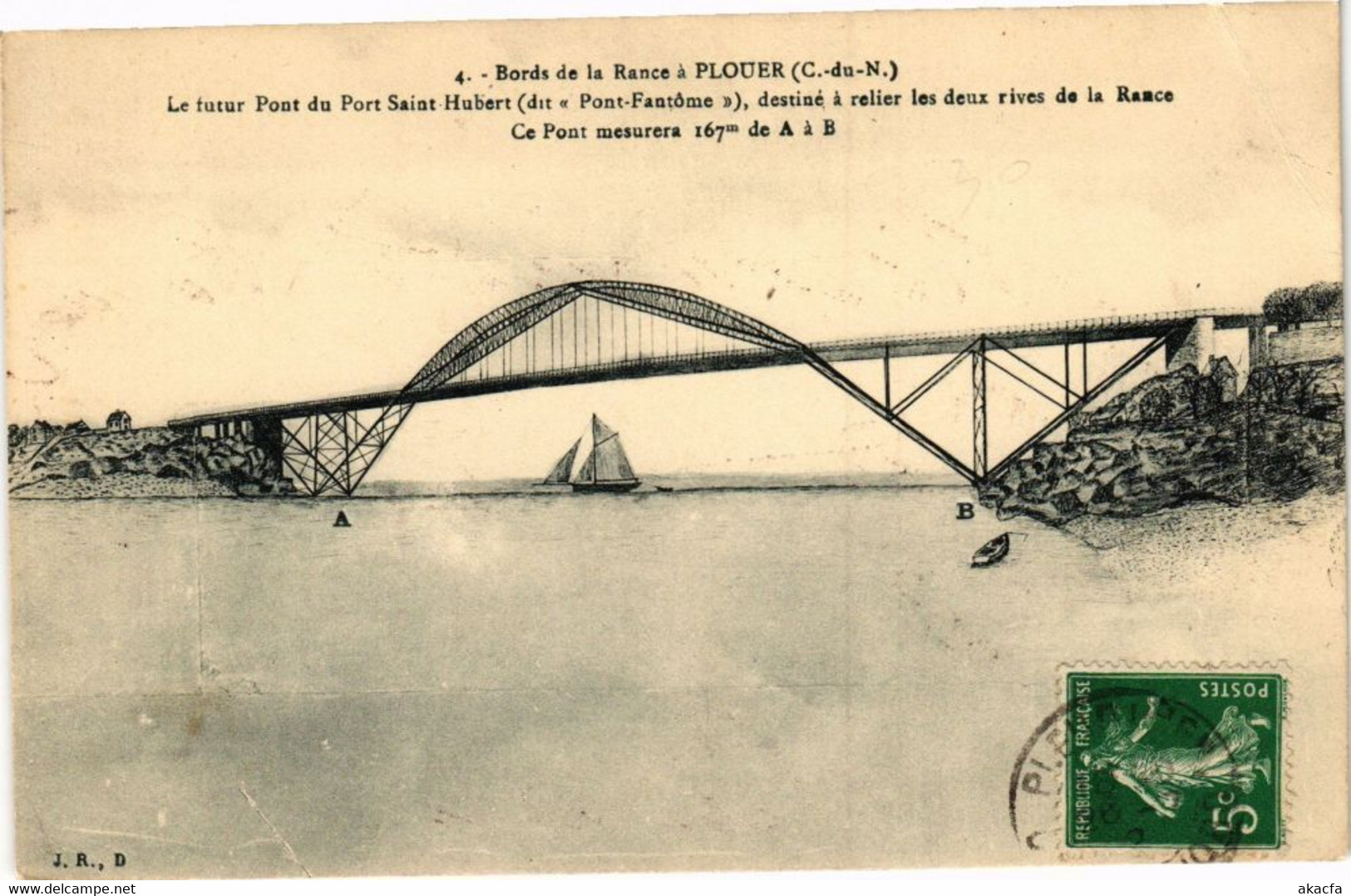 CPA PLOUER-Bords De La Rance-Le Futur Pont Du Port St-Hubert (230905) - Plouër-sur-Rance