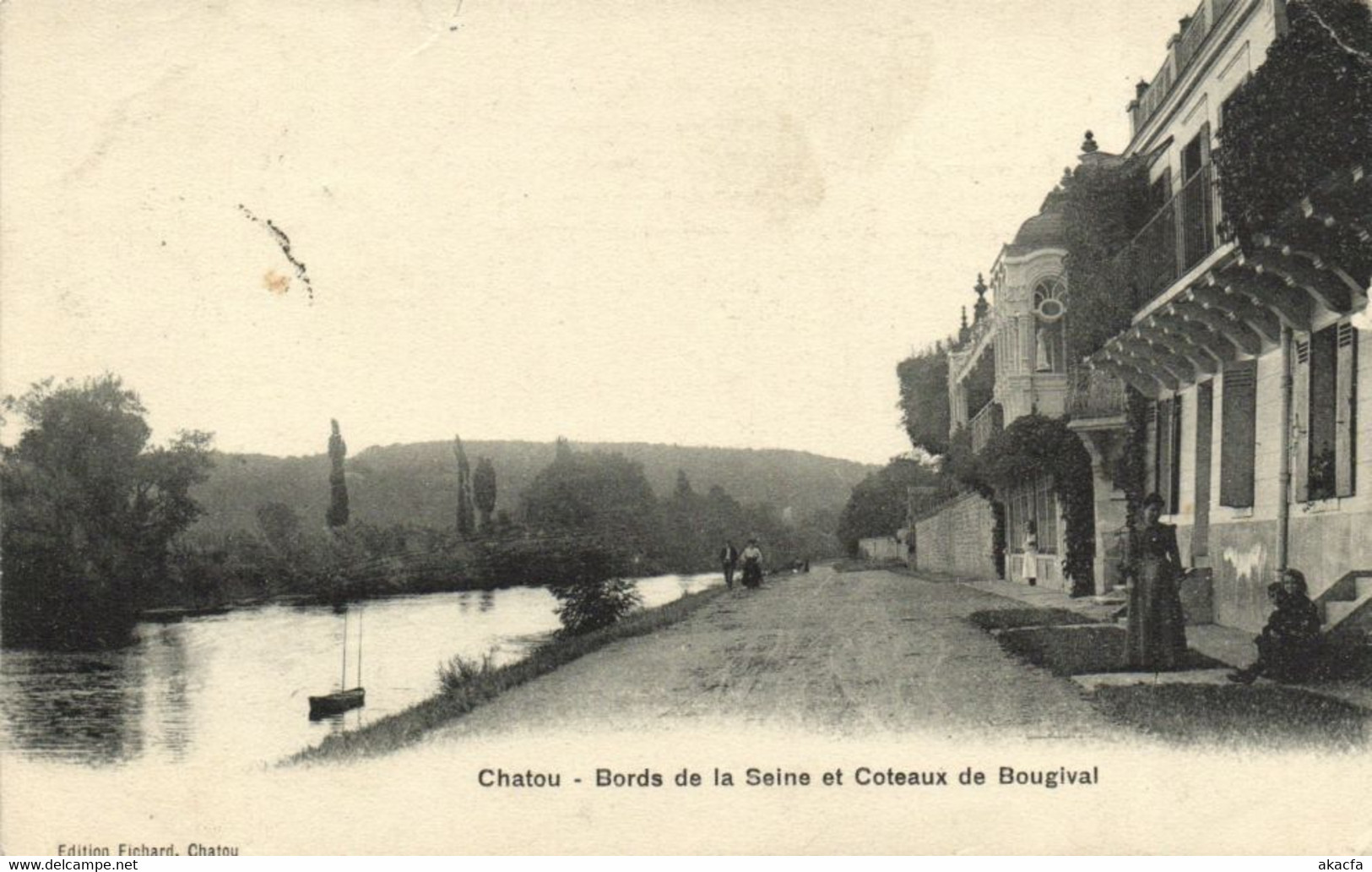 CPA CHATOU-Bords De La SEINE Et Coteaux De BOUGIVAL (260186) - Chatou