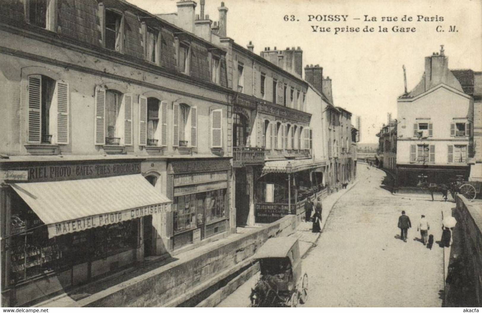 CPA POISSY-La Rue De PARIS-Vue Prise De La Gare (260385) - Poissy