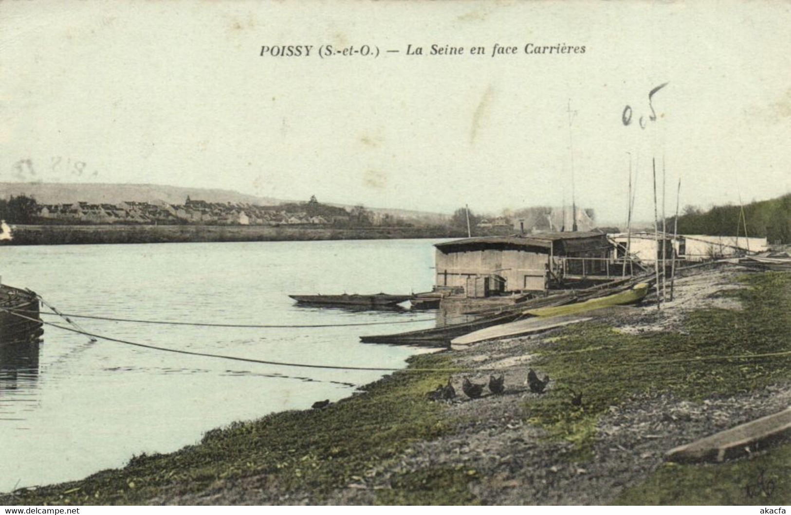 CPA POISSY-La SEINE En Face CARRIERES (260311) - Carrieres Sous Poissy