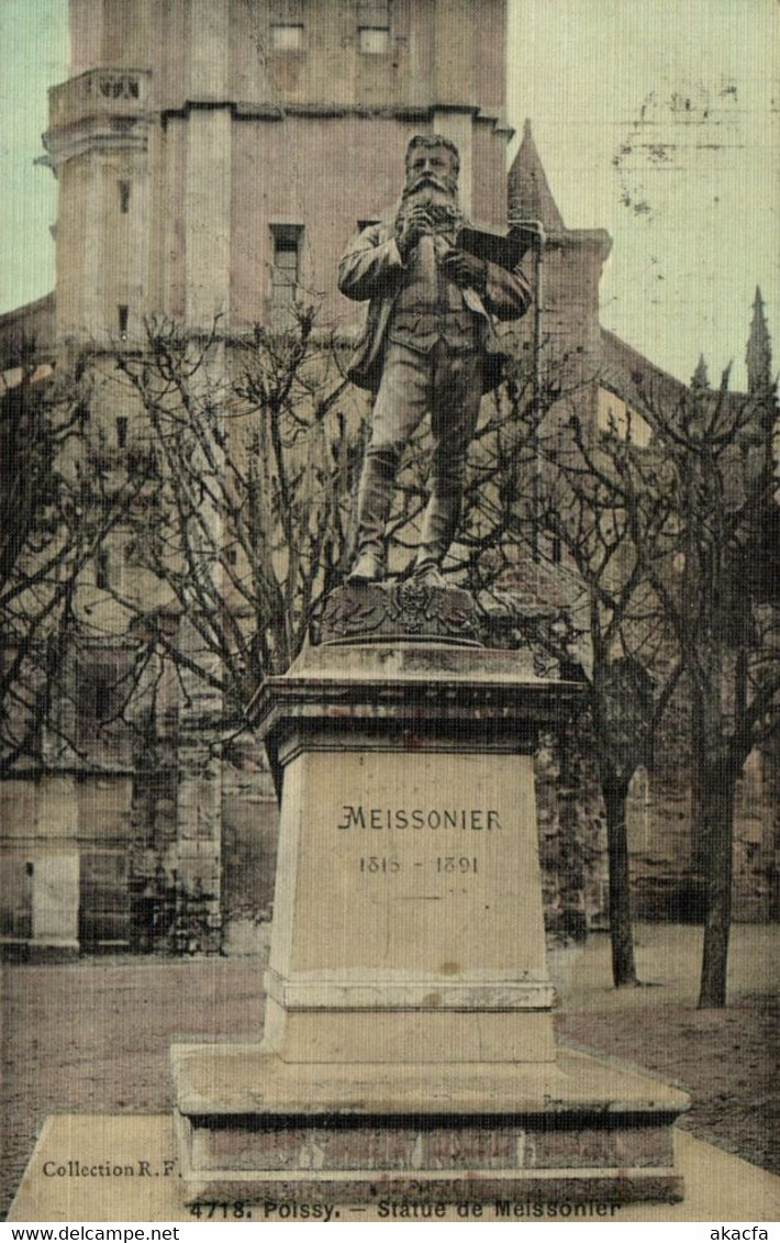 CPA POISSY-Statue De Meissonier (260390) - Poissy