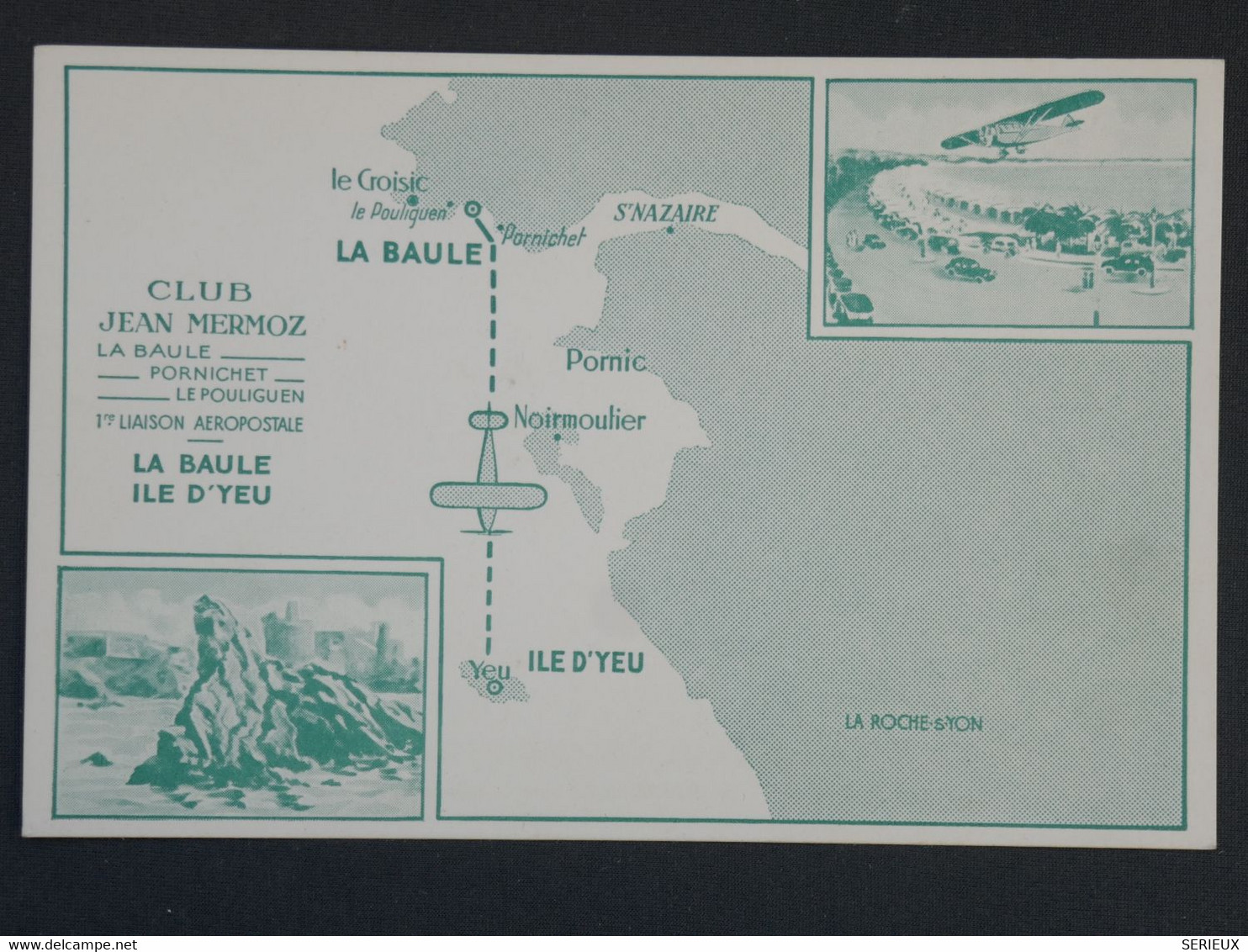 BI 3 FRANCE BELLE CARTE CLUB JEAN MERMOZ  1960 NON VOYAGEE++ - 1960-.... Covers & Documents