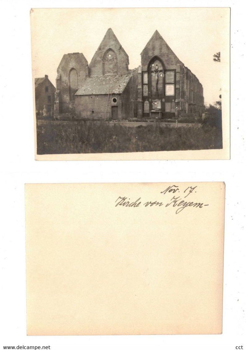 Keiem  Diksmuide  FOTO Van De Kerk Tijdens De Eerste Wereldoorlog  November 1917 - Diksmuide