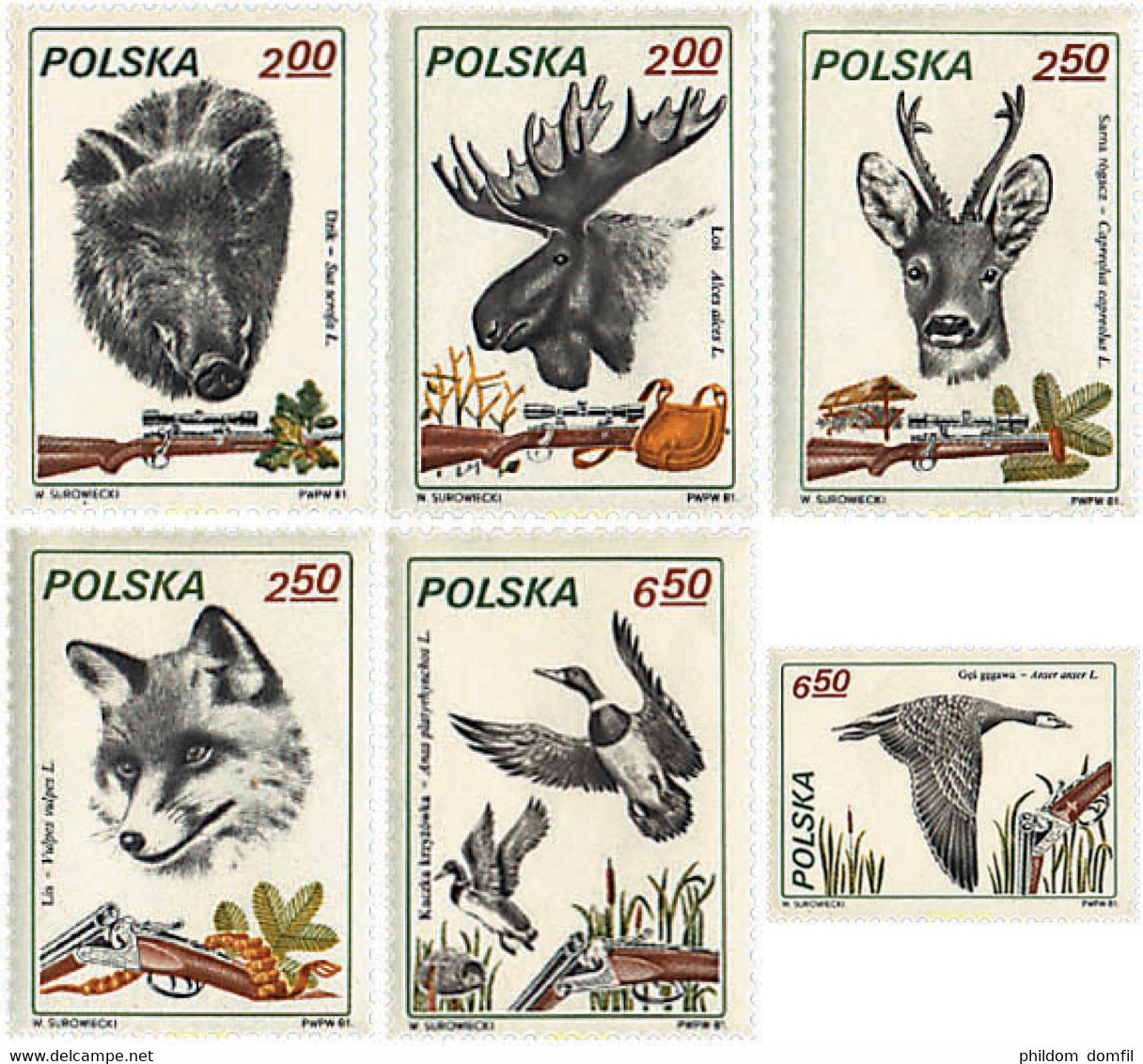 61700 MNH POLONIA 1981 ANIMALES DE CAZA - Non Classificati