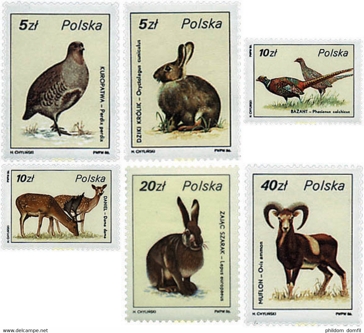 61718 MNH POLONIA 1986 ANIMALES DE CAZA - Ohne Zuordnung