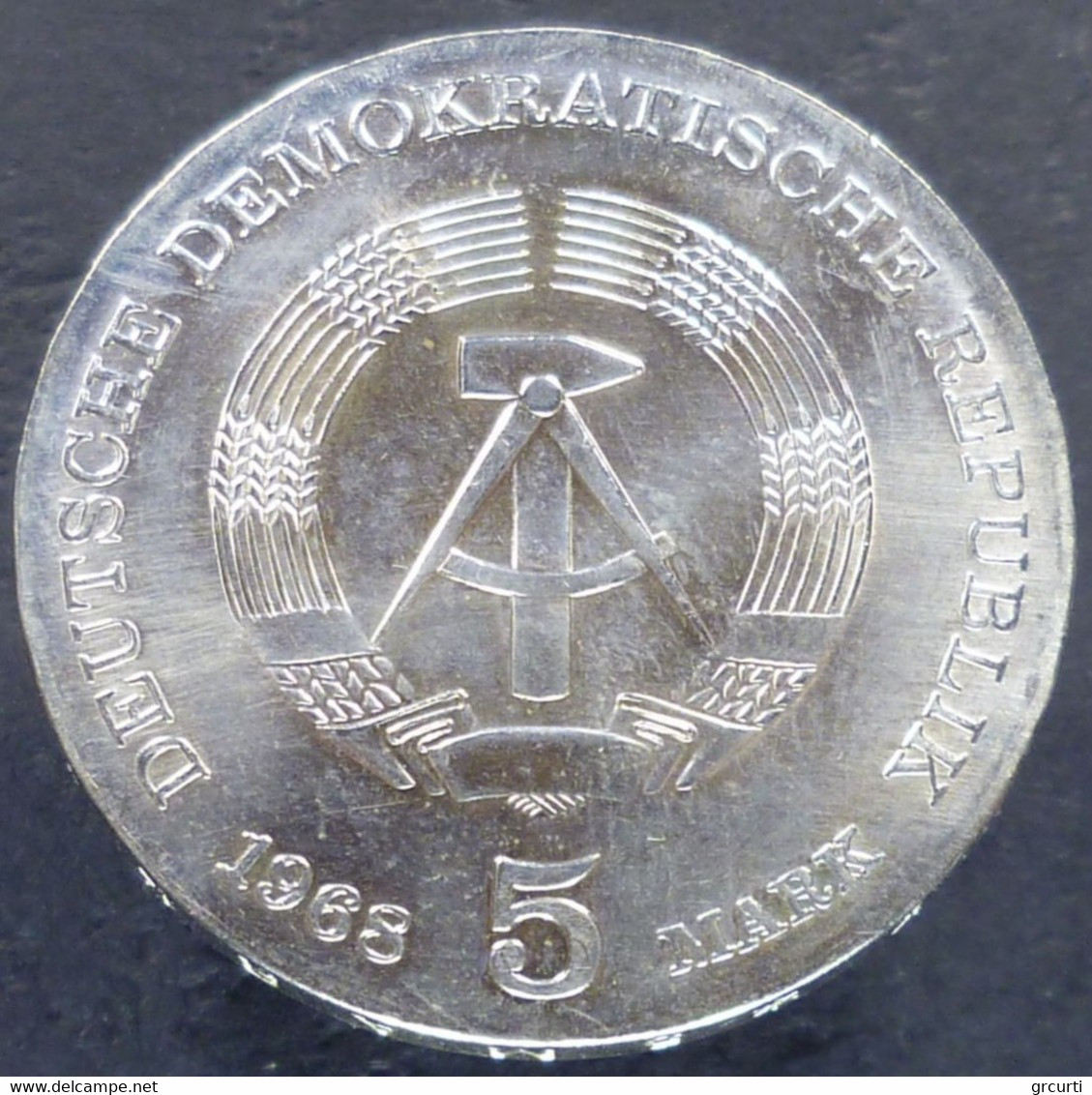 Germania Democratica - DDR - 5 Mark 1968 - 125° Nascita Di Robert Koch - KM# 19.1 - 5 Mark