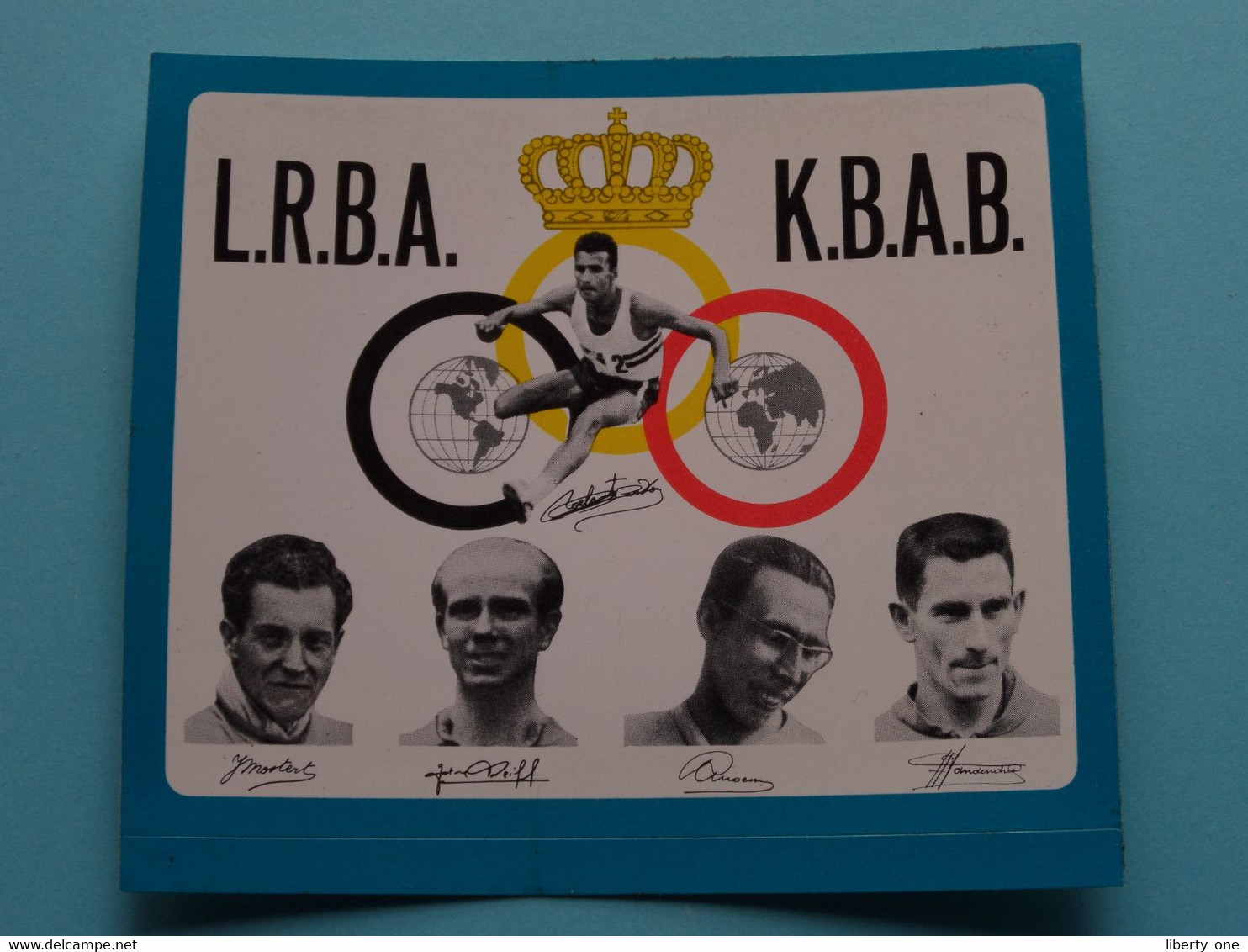 L.R.B.A. - K.B.A.B. Koninklijke Belgische ATLETIEK Bond ( Voir / Zie Scans ) +/- 11 X 9 Cm. ( STICKER / Zelfklever ) ! - Athlétisme