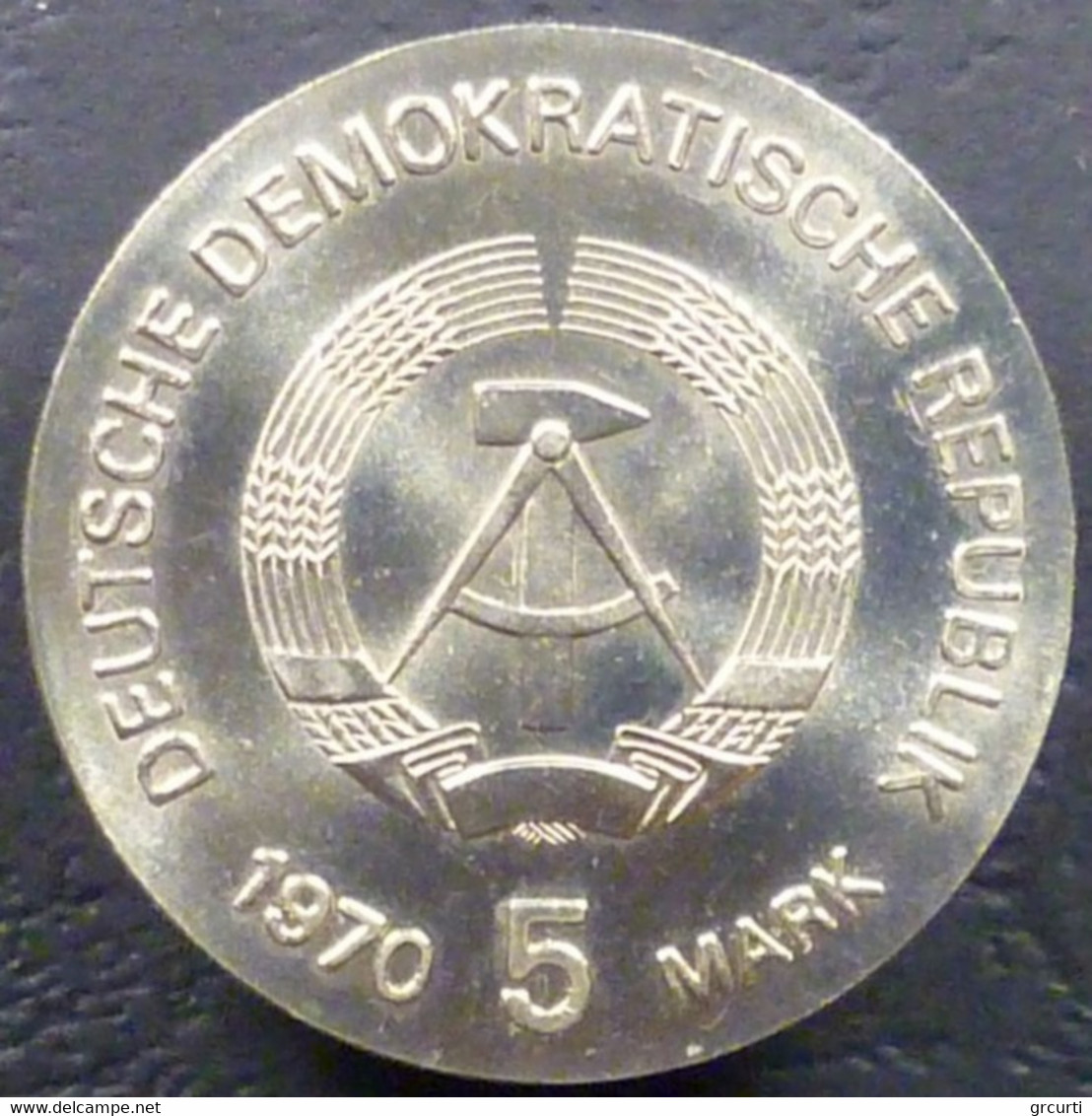 Germania DDR - 5 Mark 1970 - Wilhelm Conrad Rontghen, Fisico - KM# 26 - 5 Mark