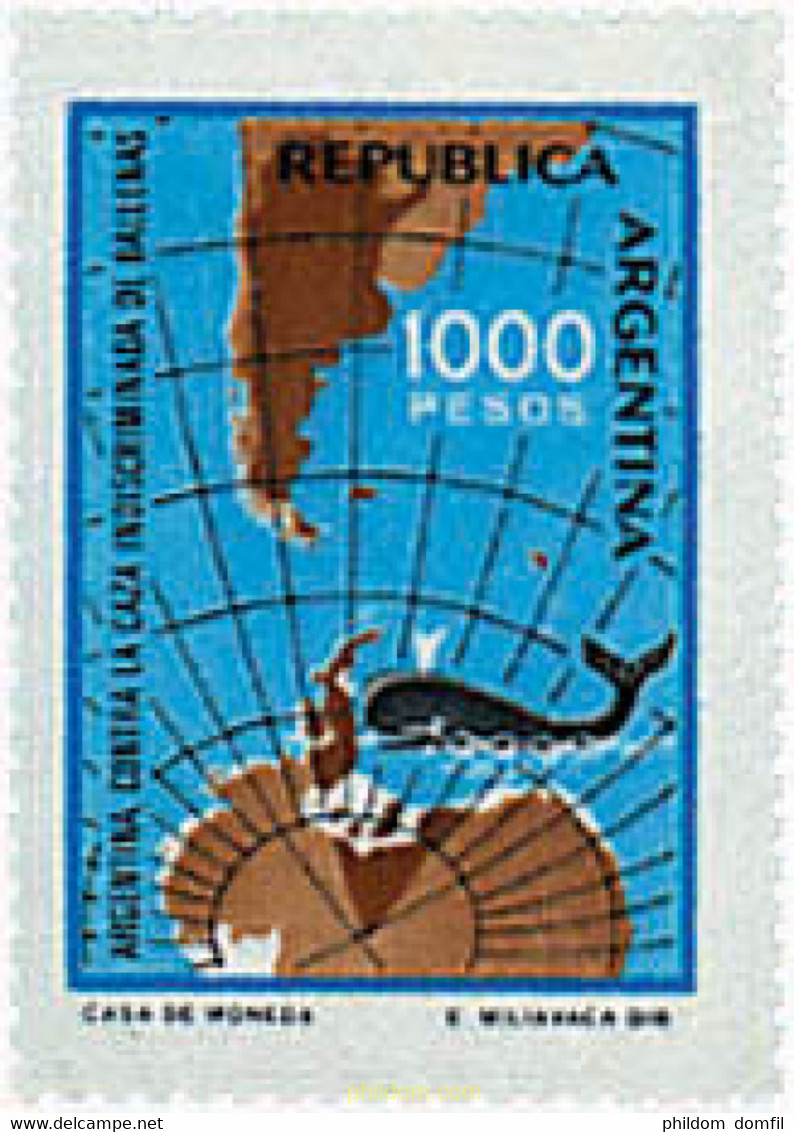 29431 MNH ARGENTINA 1981 CONTRA LA CAZA INDISCRIMINADA DE LAS BALLENAS - Gebraucht