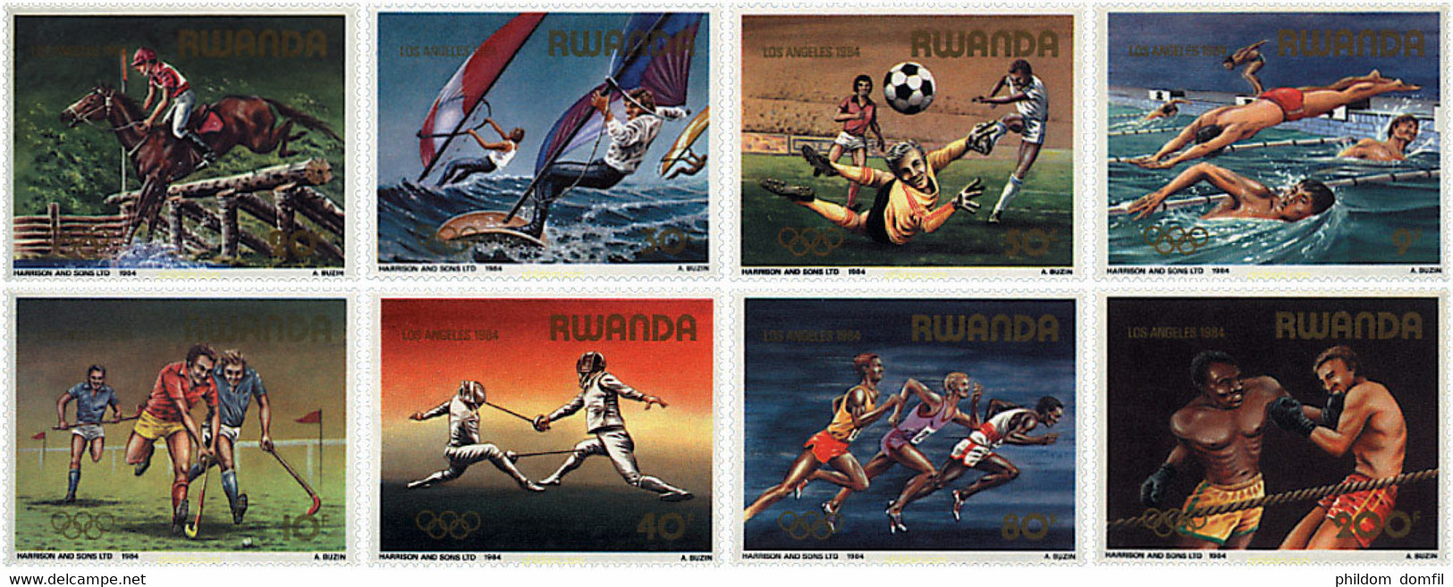 57504 MNH RUANDA 1984 23 JUEGOS OLIMPICOS VERANO LOS ANGELES 1984 - 1980-1989