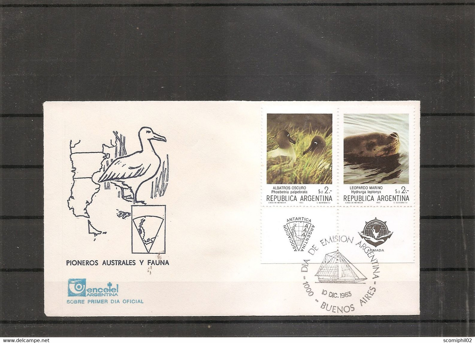 Faune Antarctique ( FDC D'Argentine De 1983 à Voir) - Fauna Antartica