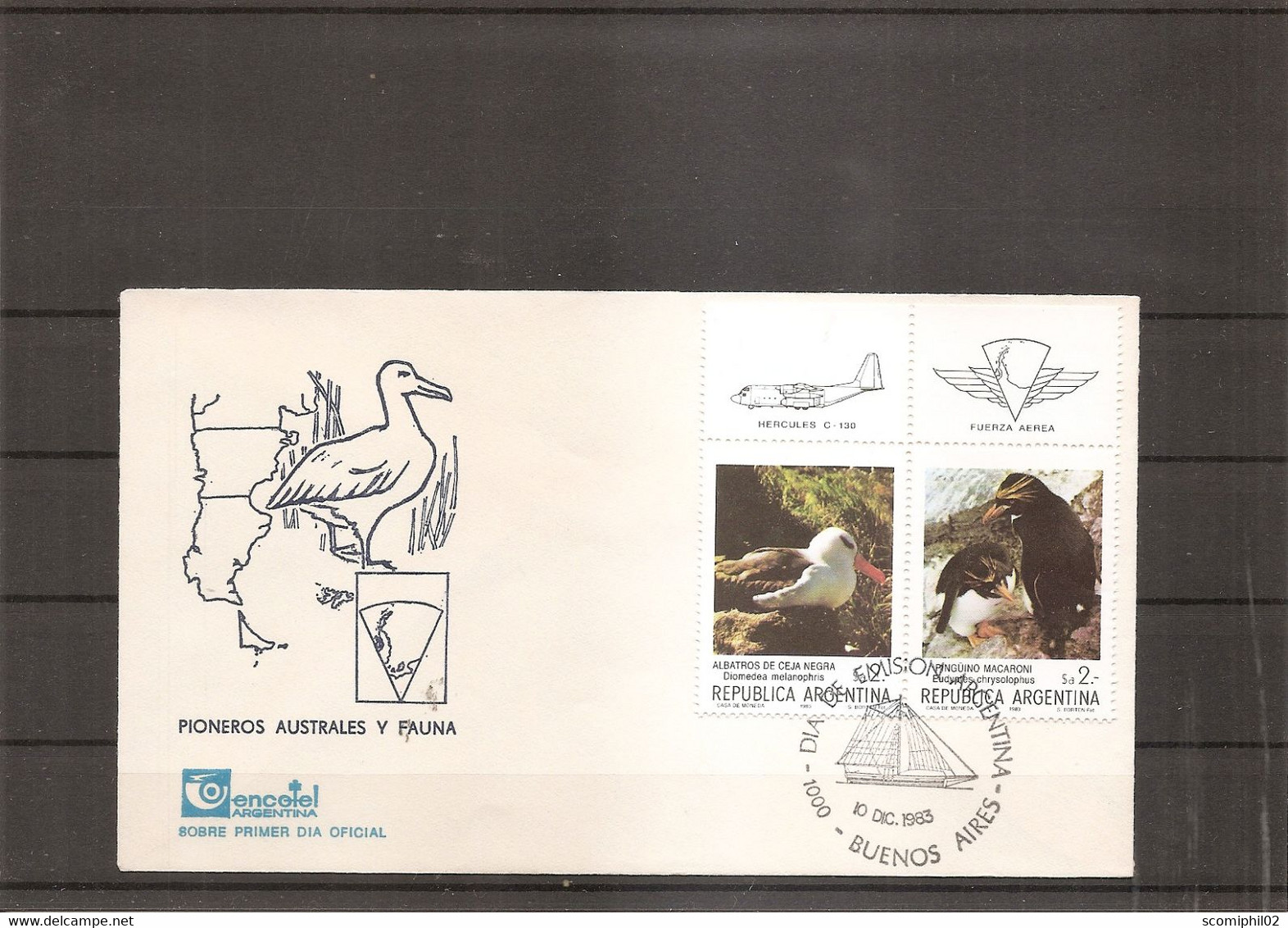 Faune Antarctique ( FDC D'Argentine De 1983 à Voir) - Fauna Antartica