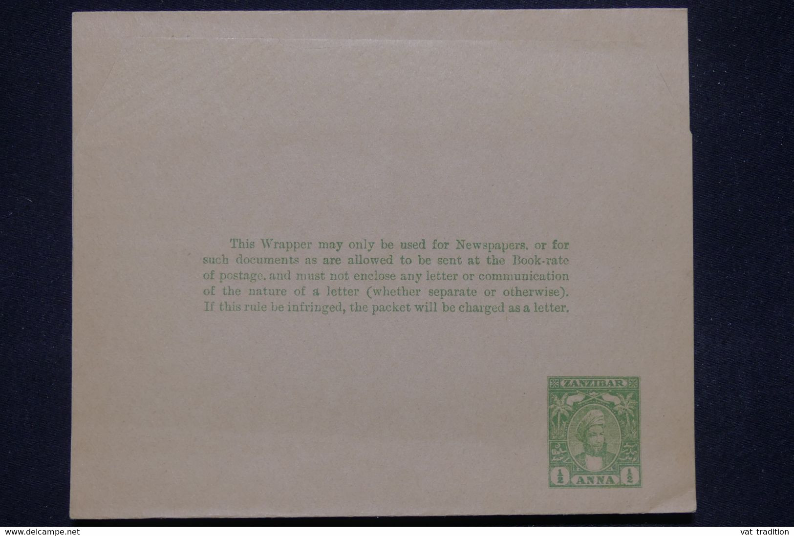 ZANZIBAR - Entier Postal Avec Surcharge Spécimen Au Verso - L 133559 - Zanzibar (...-1963)