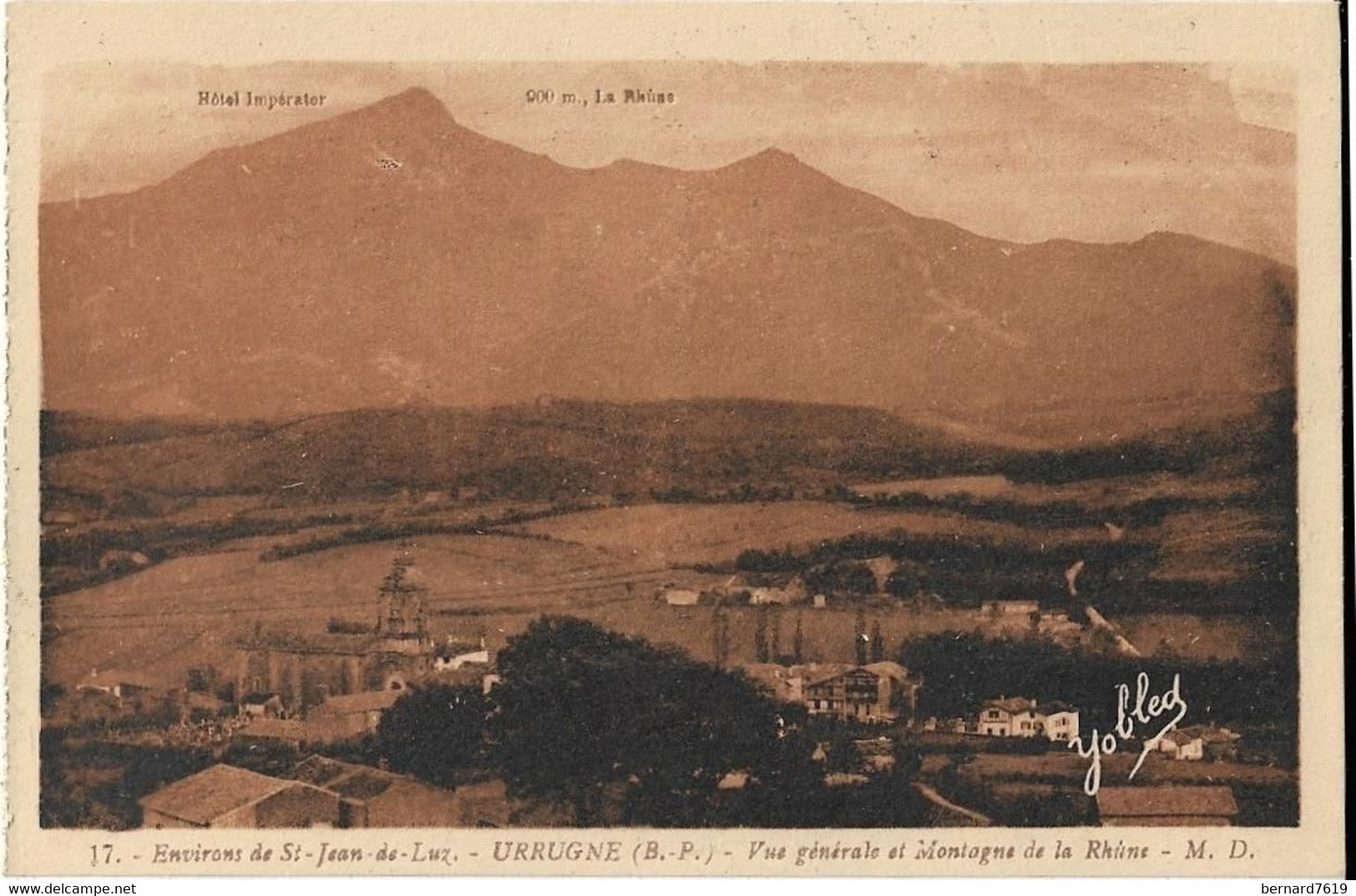 64    Urugne  - Environs  De Saint Jean De Luz -    Vue Generale Et Montagne De La Rhune - Urrugne