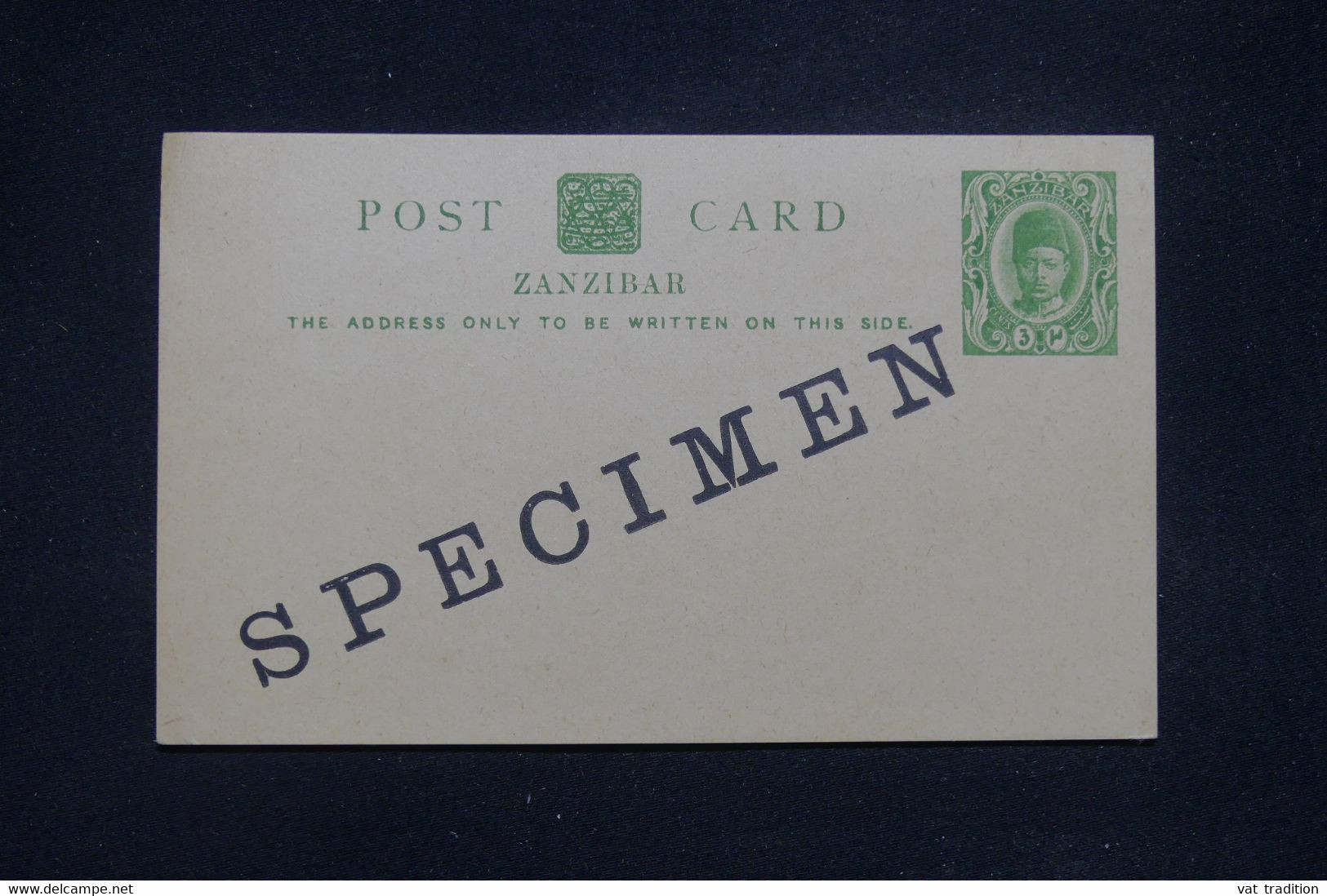 ZANZIBAR - Entier Postal Avec Surcharge Spécimen  - L 133573 - Zanzibar (...-1963)