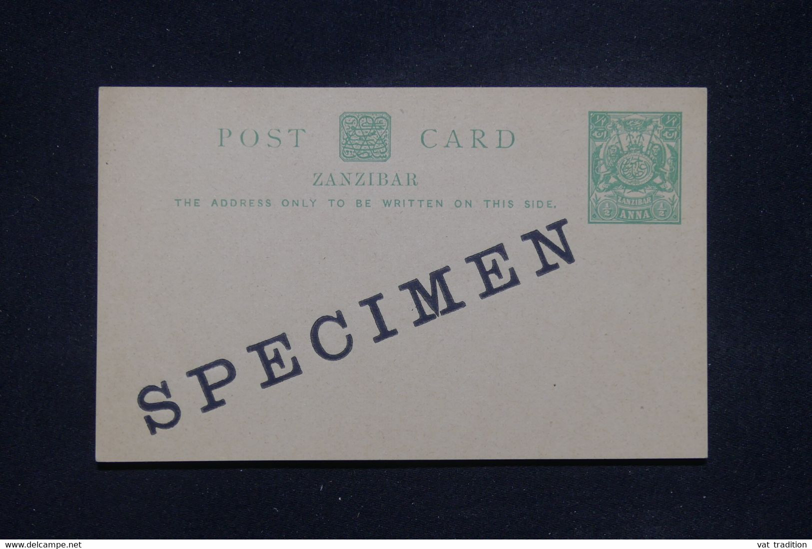 ZANZIBAR - Entier Postal Avec Surcharge Spécimen  - L 133574 - Zanzibar (...-1963)