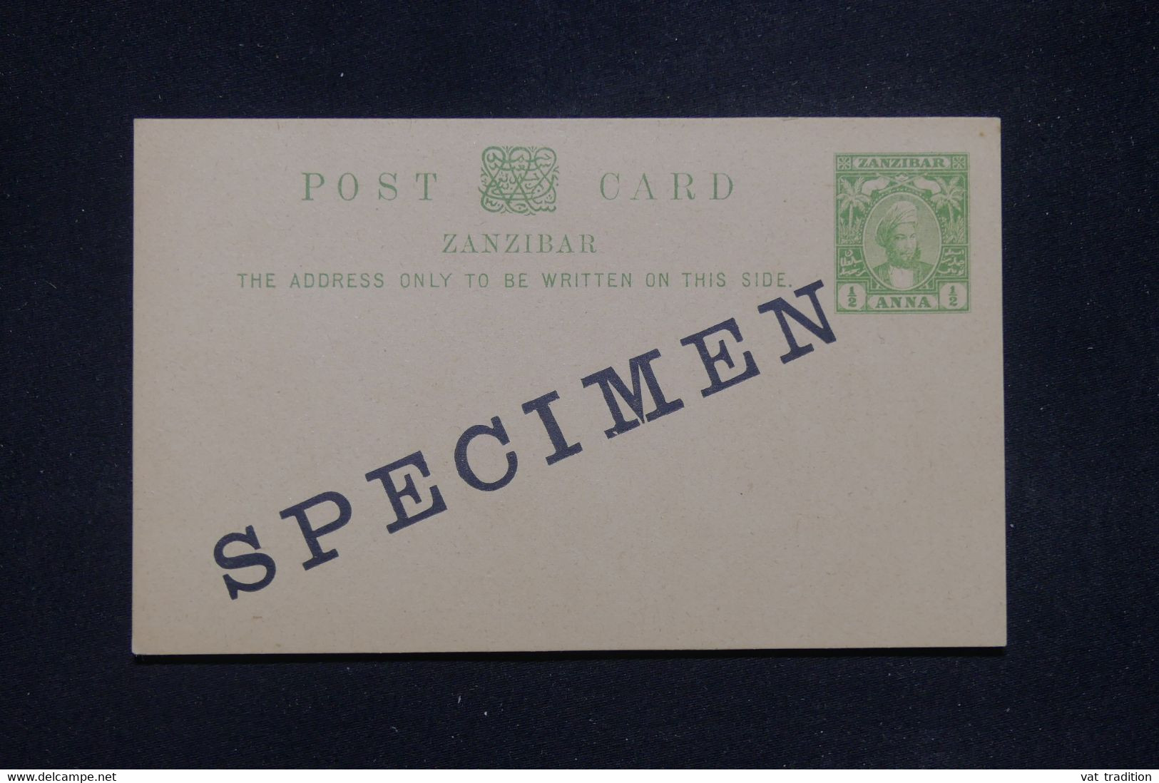 ZANZIBAR - Entier Postal Avec Surcharge Spécimen  - L 133575 - Zanzibar (...-1963)