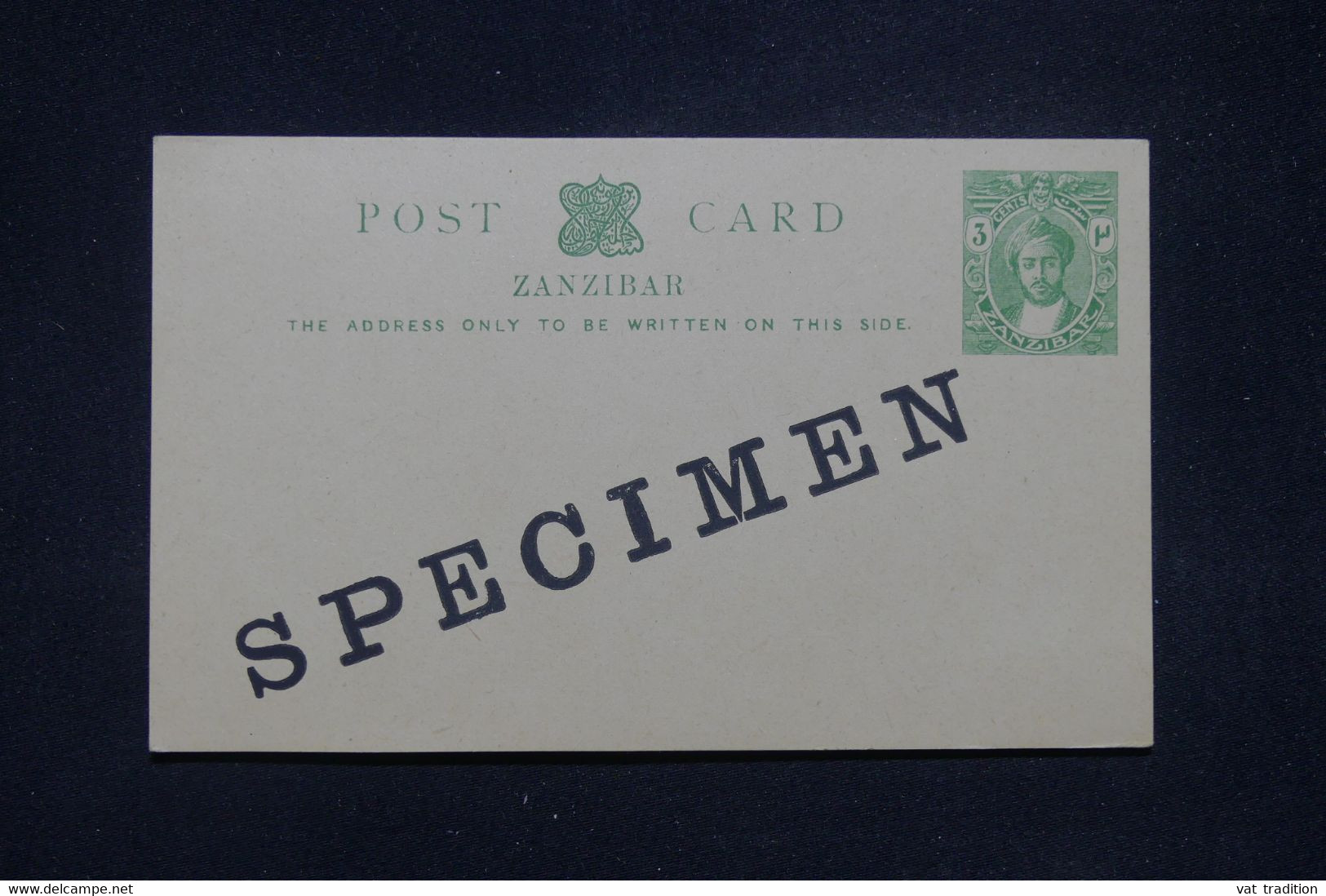 ZANZIBAR - Entier Postal Avec Surcharge Spécimen  - L 133576 - Zanzibar (...-1963)