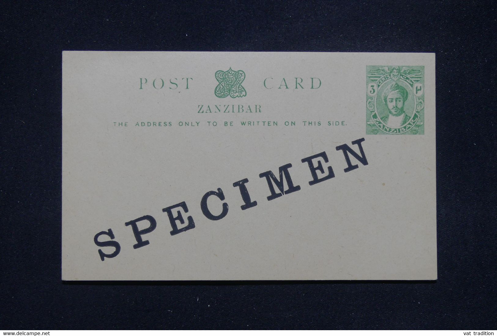 ZANZIBAR - Entier Postal Avec Surcharge Spécimen  - L 133577 - Zanzibar (...-1963)