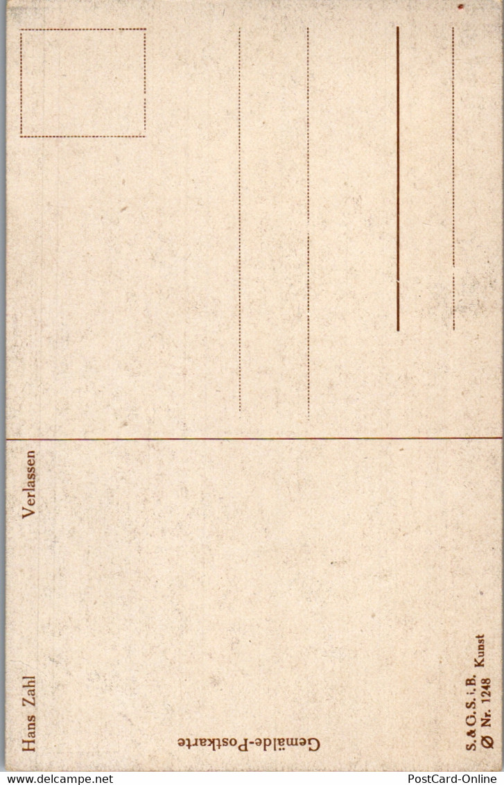 39142 - Künstlerkarte - Verlassen , Hans Zahl - Nicht Gelaufen - Zahl, H.