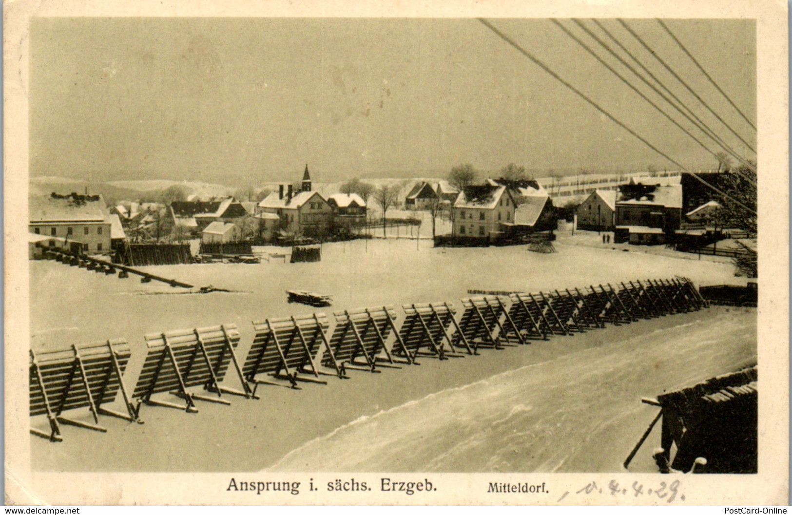 39194 - Deutschland - Ansprung I. Sächs. Erzgeb. , Mitteldorf - Gelaufen 1929 - Marienberg