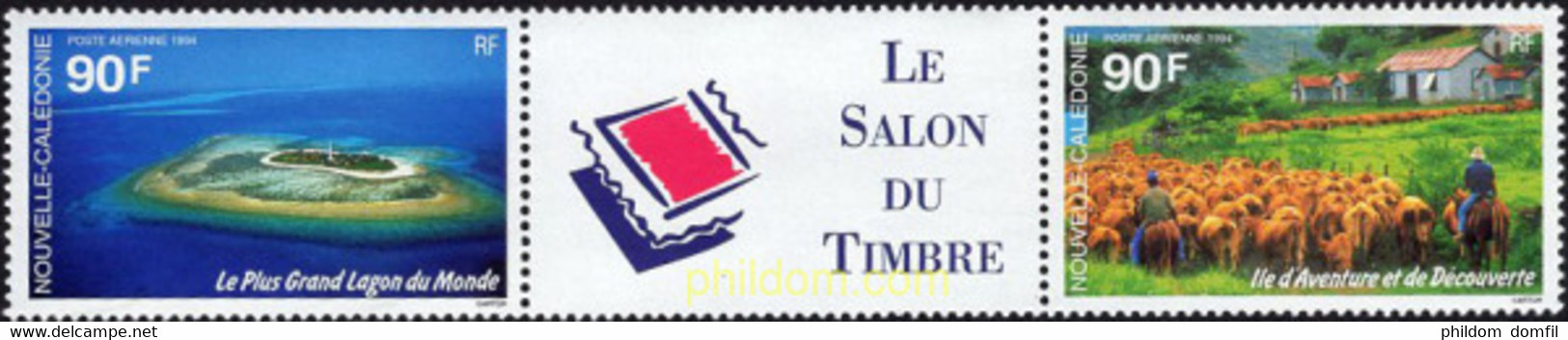 157169 MNH NUEVA CALEDONIA 1994 SALON DEL SELLO DE PARIS - Oblitérés