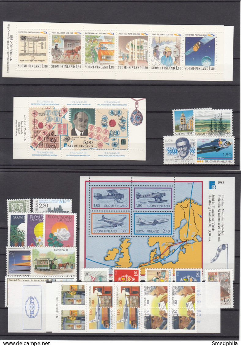 Finland 1988 - Full Year MNH ** - Annate Complete