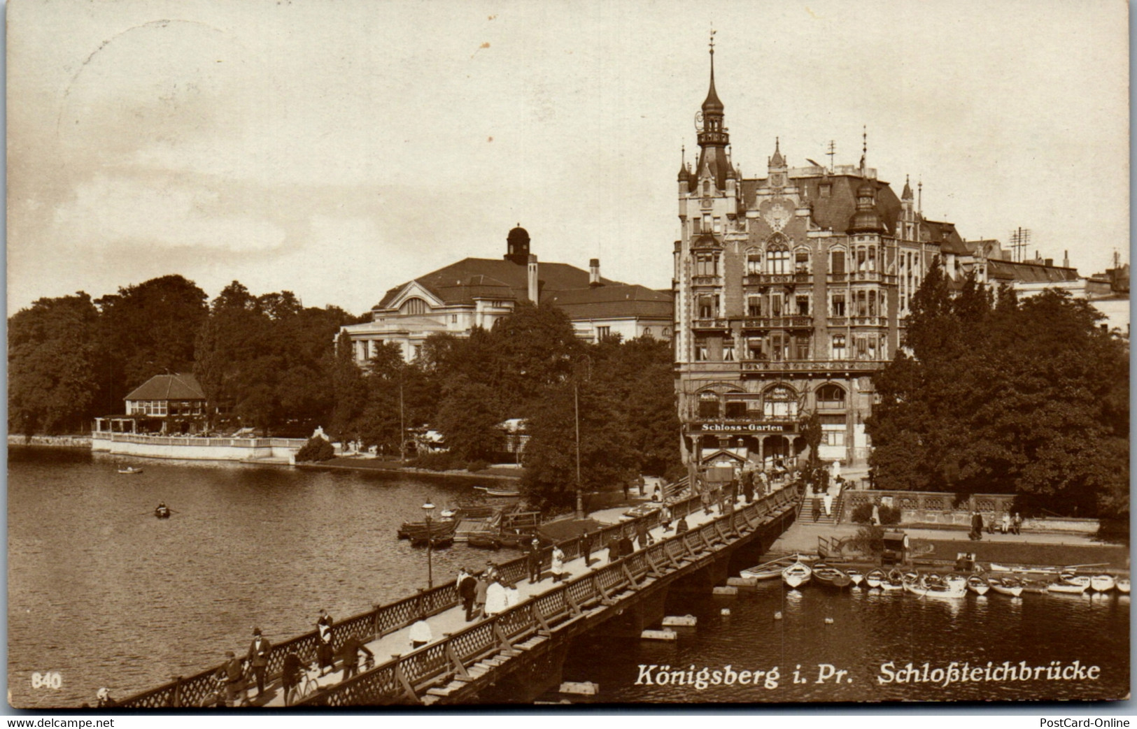 39404 - Deutschland - Ostpreussen , Königsberg , Schlossteichbrücke - Gelaufen 1928 - Ostpreussen