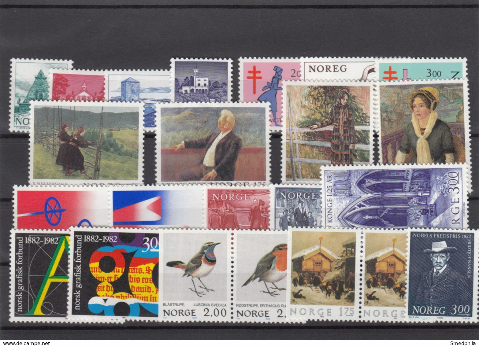 Norway 1982 - Full Year MNH ** Except The Mini Sheet - Années Complètes