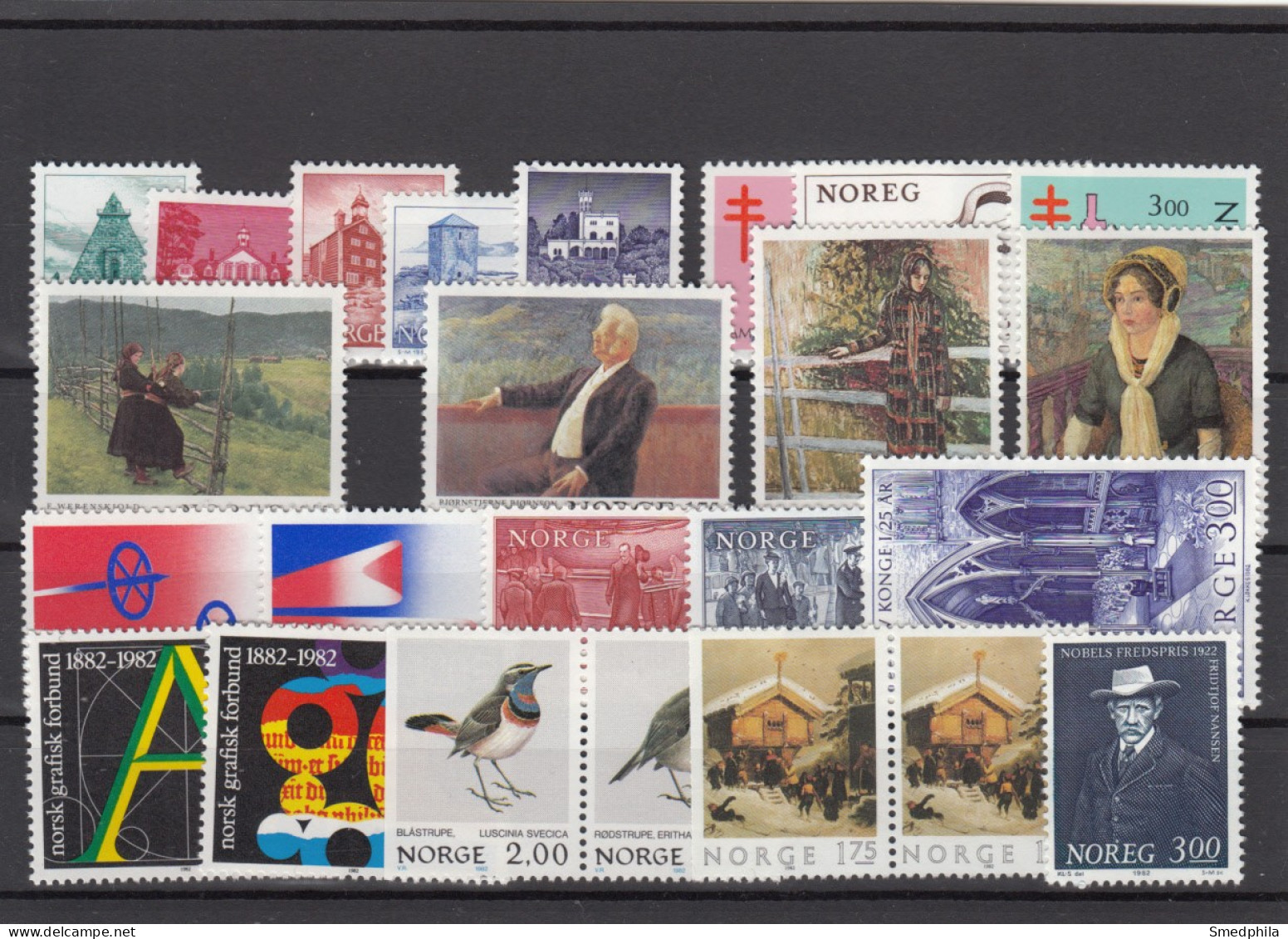 Norway 1982 - Full Year MNH ** Except The Mini Sheet - Ganze Jahrgänge