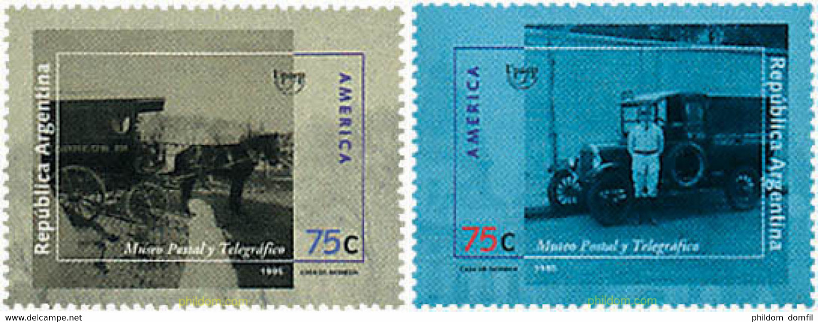 46025 MNH ARGENTINA 1995 AMERICA-UPAEP 1994 - TRANSPORTES POSTALES - Gebraucht