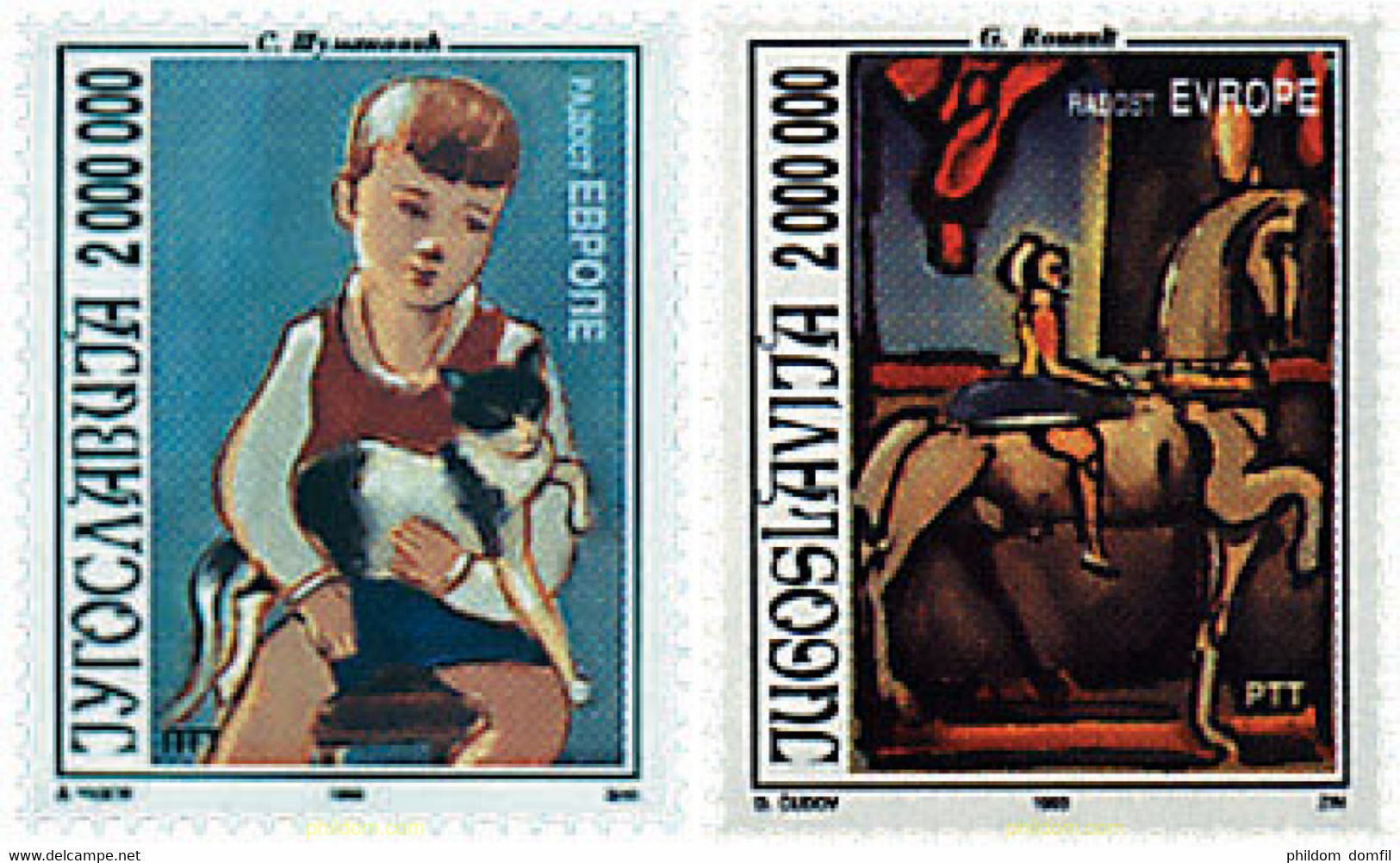 67339 MNH YUGOSLAVIA 1993 PINTURAS - Oblitérés