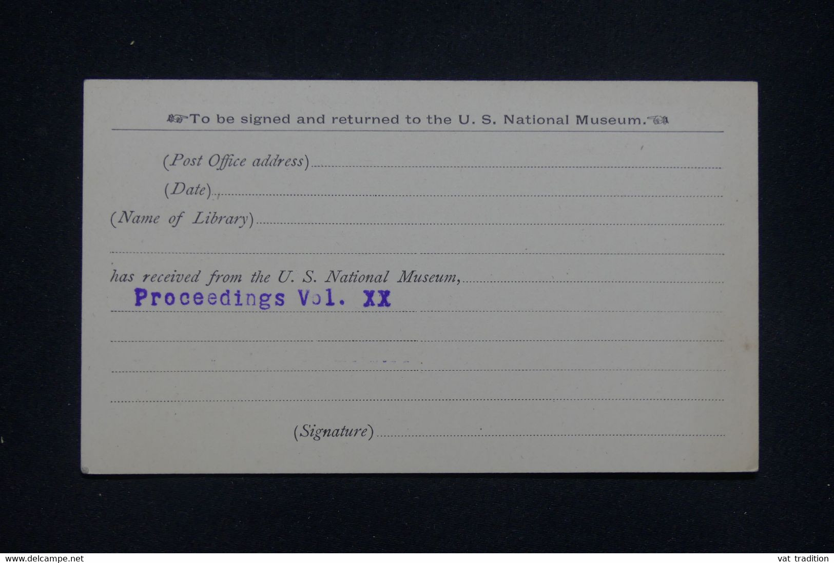 ETATS UNIS - Entier Postal Avec Repiquage De L'U.S. National Muséum, Non Circulé - L 133609 - ...-1900