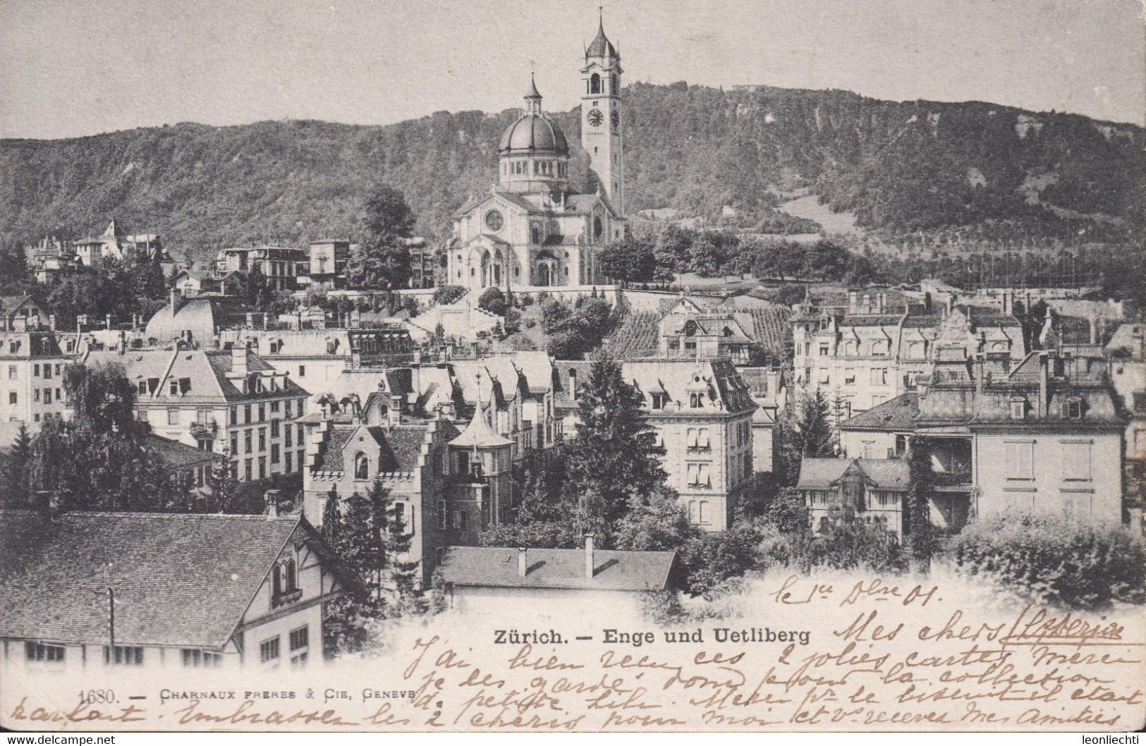 AK: Carte Postale, UPU. 1901 Zürich.- Enge Und Uetliberg. Gelaufen - Enge