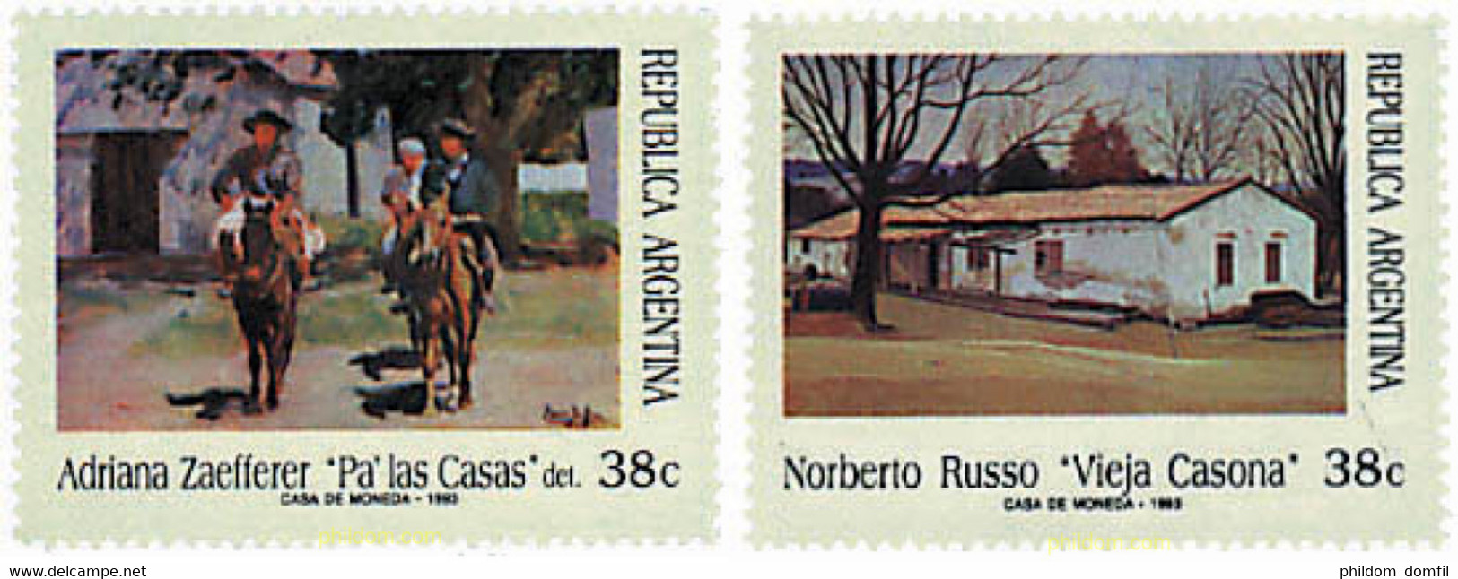 29440 MNH ARGENTINA 1993 PINTURA DE AUTORES ARGENTINOS - Used Stamps