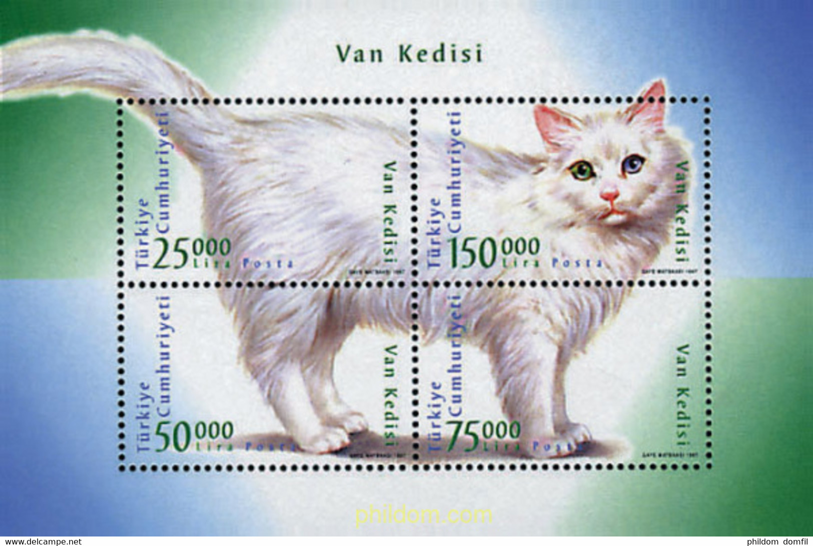 37995 MNH TURQUIA 1997 GATO - Collezioni & Lotti