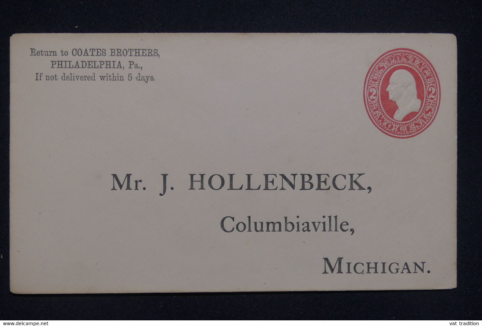 ETATS UNIS - Entier Postal Commercial De Philadelphia Pour Columbiaville, Non Circulé - L 133618 - ...-1900