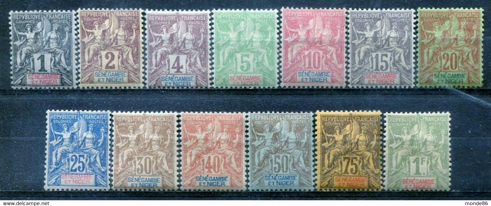 SENEGAMBIE & NIGER - Y&T  N° 1-13 *...petites Rousseurs Sur N° 5 - Unused Stamps