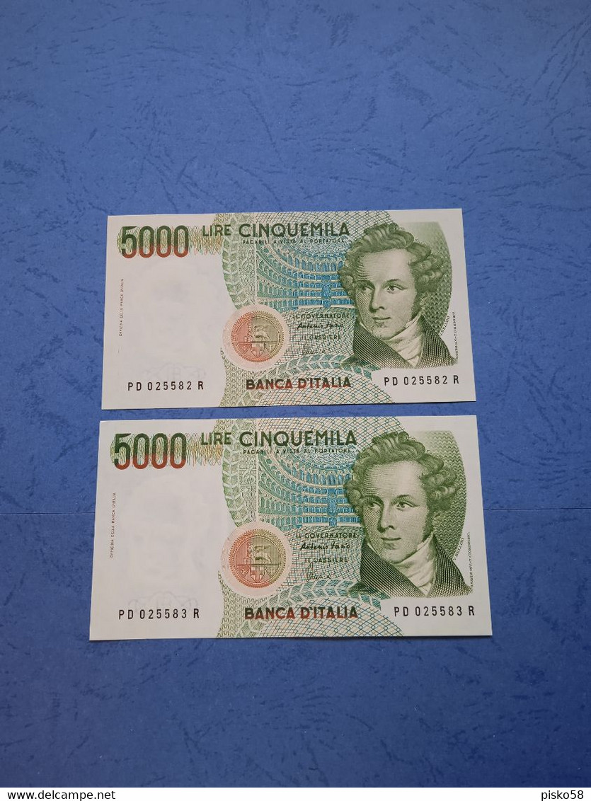 ITALIA-P111c 5000L 26/11/1996 UNC (2 Consecutivi) - 5000 Liras