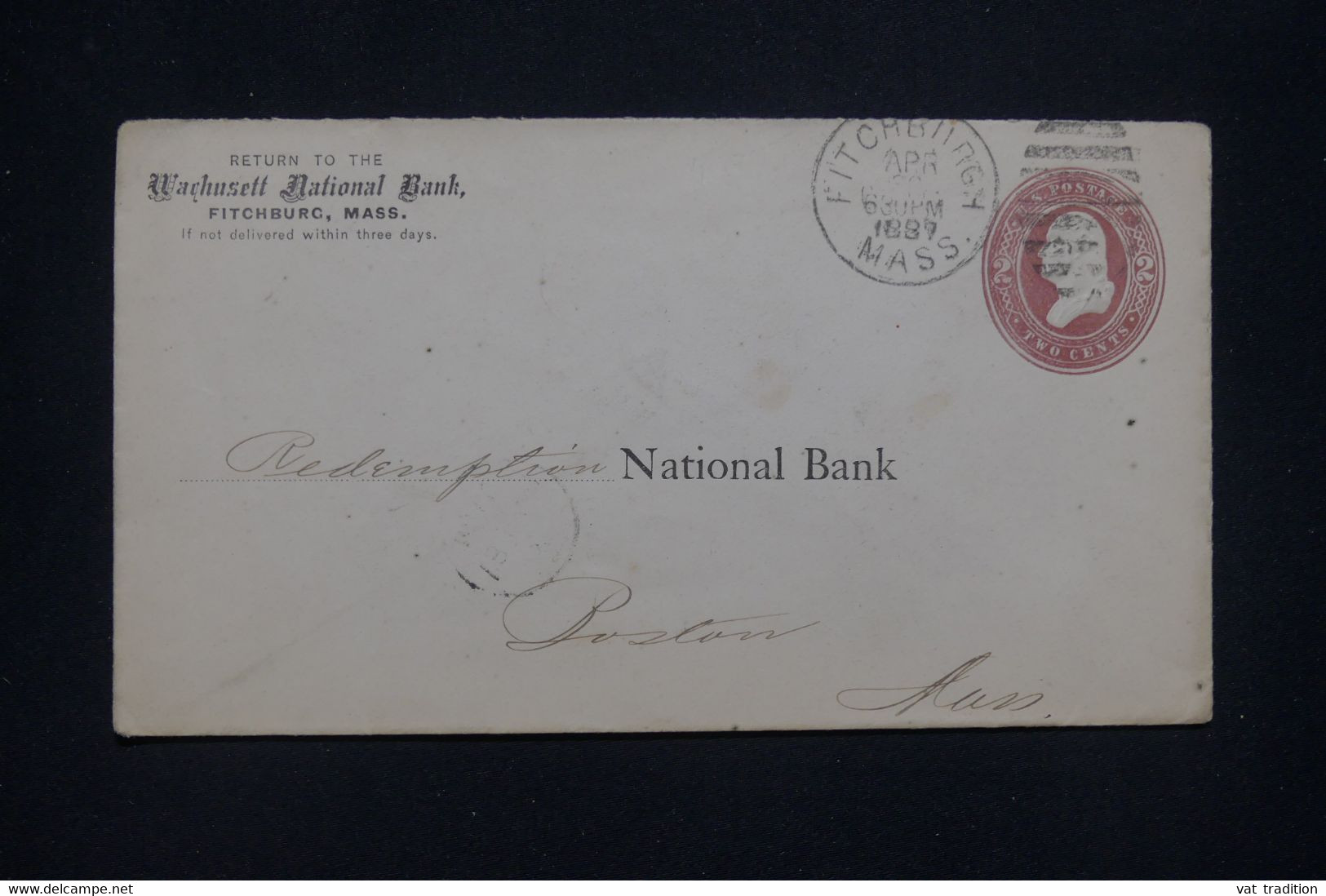 ETATS UNIS - Entier Postal Commercial De Fitchburg Pour Boston En 1887  - L 133671 - ...-1900