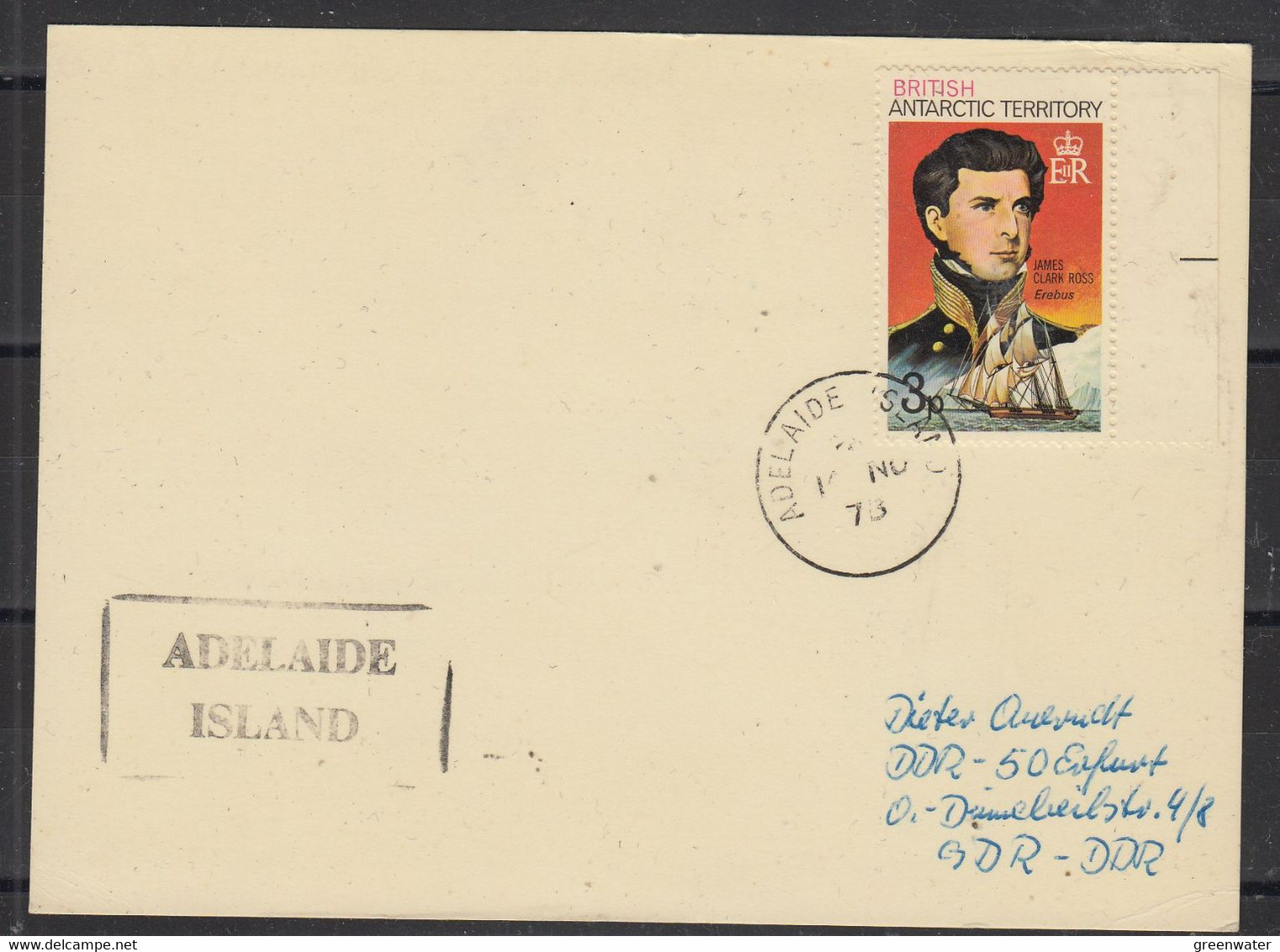 British Antarctic Territory (BAT) Cover Ca Adelaide Island  Ca Adelaide Island 14 NO 1973 (58247) - Briefe U. Dokumente