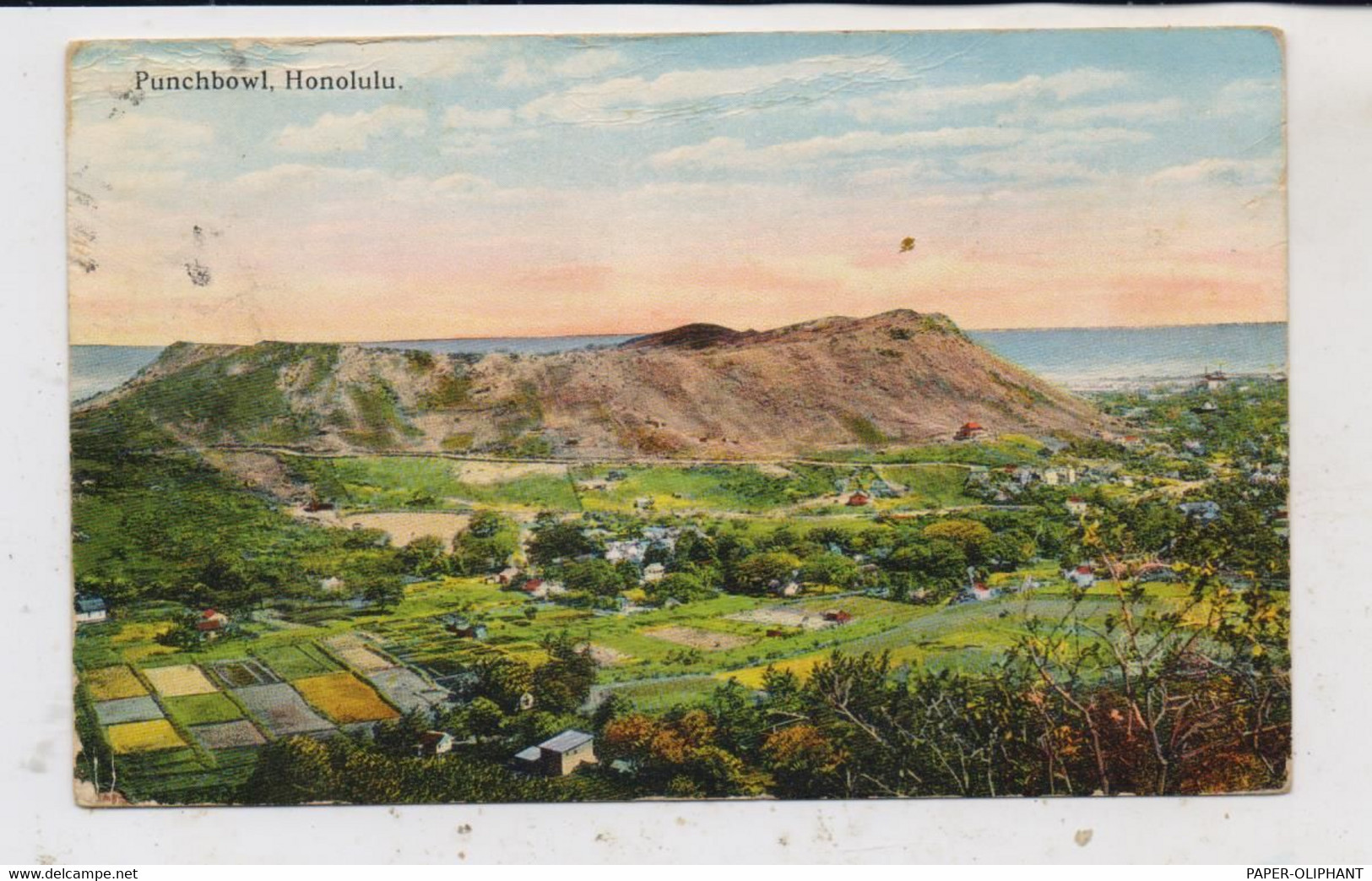 USA - HAWAII - HONOLULU, Punchbowl, 1923, Honolulu - Tokyo - Honolulu