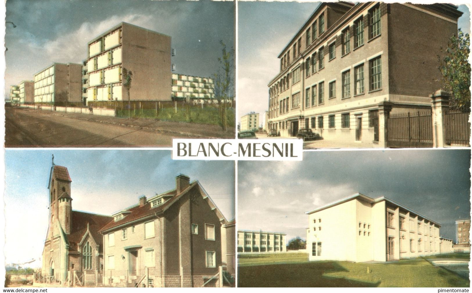 LE BLANC MESNIL LES HLM GROUPE SCOLAIRE JULES GUESDE EGLISE SAINT CHARLES ECOLE CULINAIRE 1964 - Le Blanc-Mesnil