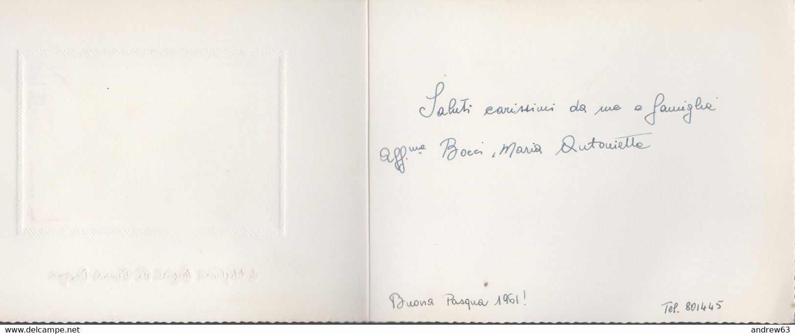 ITALIA - ITALY - ITALIE - 1961 - 2 X 15 Siracusana - Biglietto Augurale A Tema Pasquale - Viaggiata Da Roma Per Premilcu - Pâques