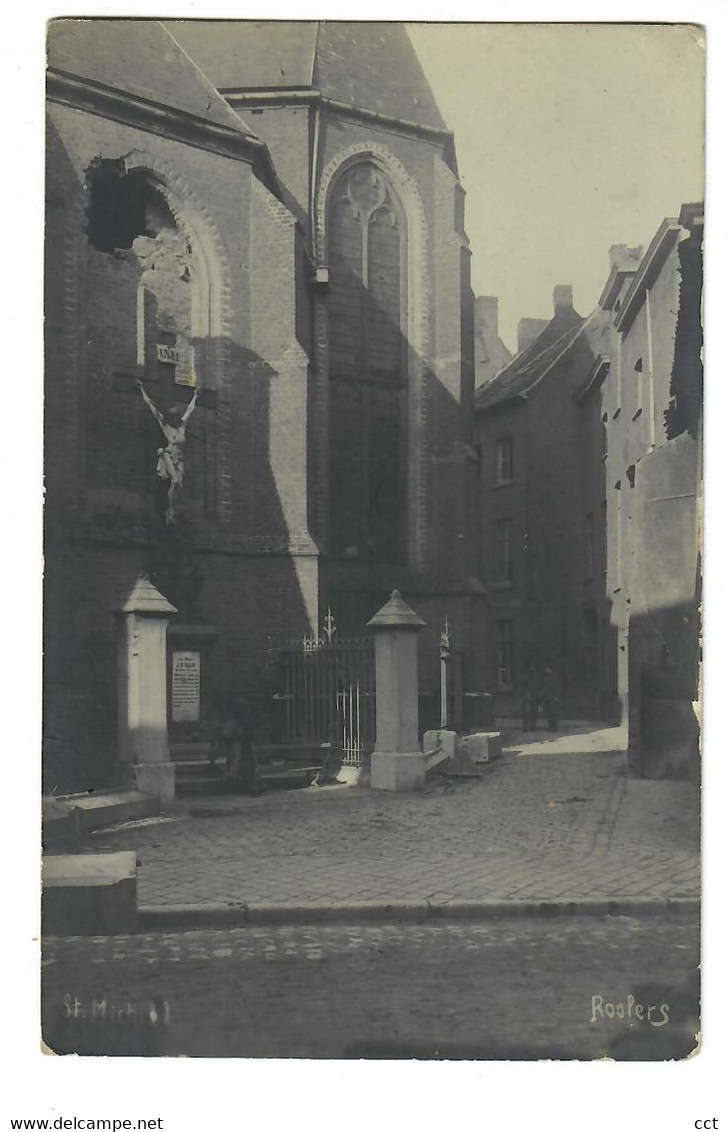 Roulers  Roeselare FOTOKAART  Achterkant Sint Michielskerk     EERSTE WERELDOORLOG - Röselare