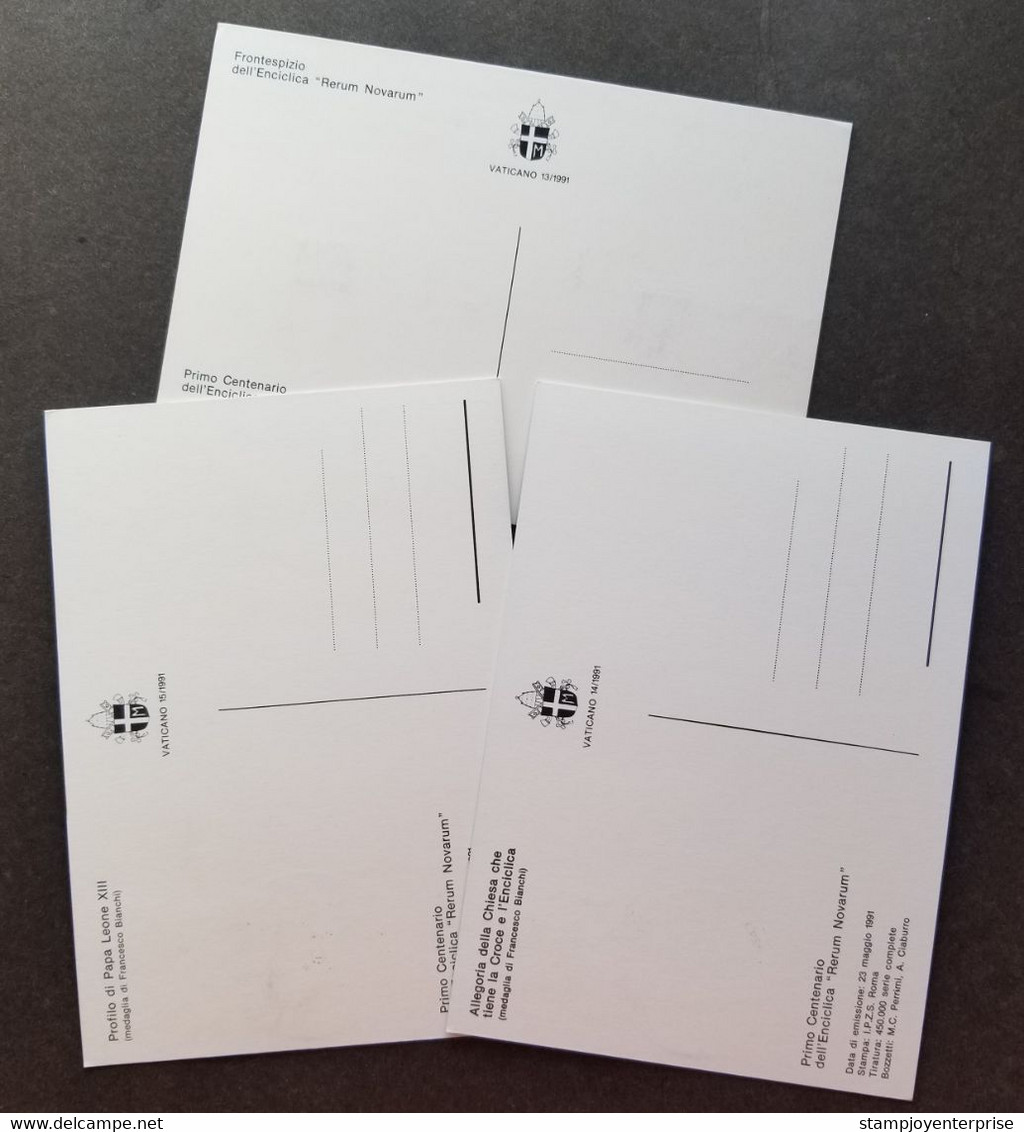 Vatican Rerum Novarum 1991 (maxicard) - Cartas & Documentos