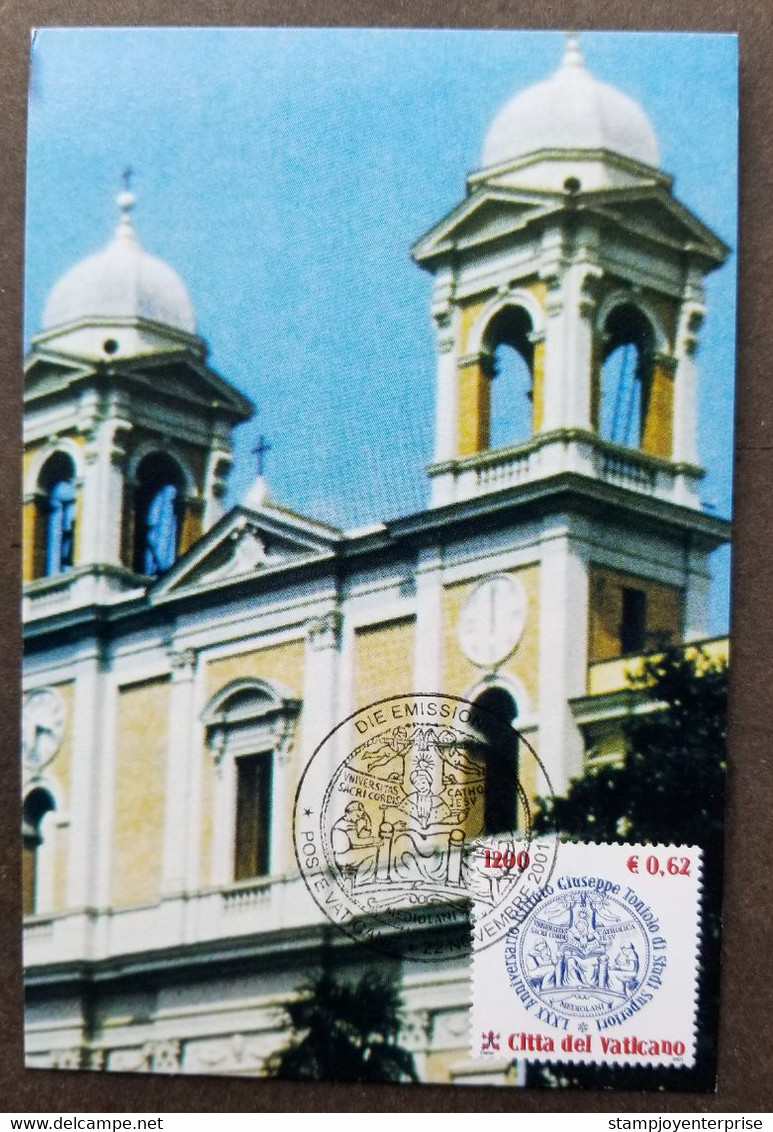 Vatican Giuseppe Toniolo Institute 2001 University Academic (maxicard) - Lettres & Documents
