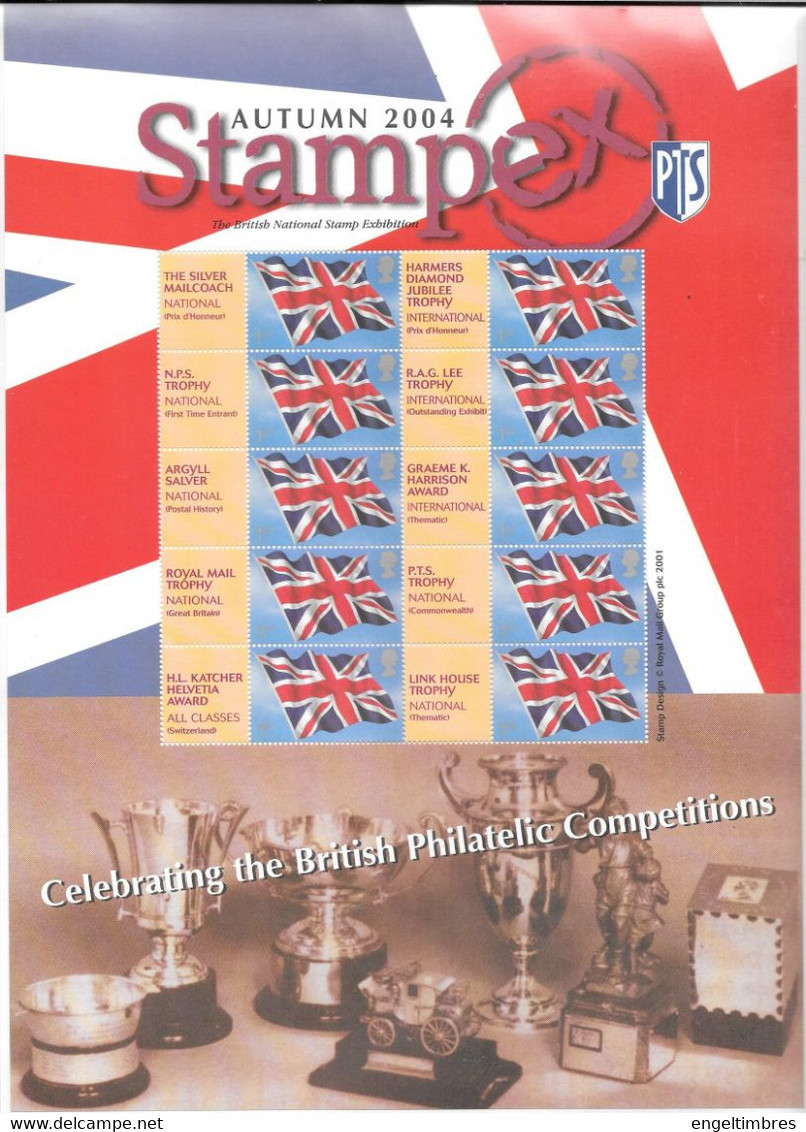 GB  STAMPEX Smilers Sheets  AUTUMN 2004  -   Celebrating British Philatelic Competitions - Timbres Personnalisés